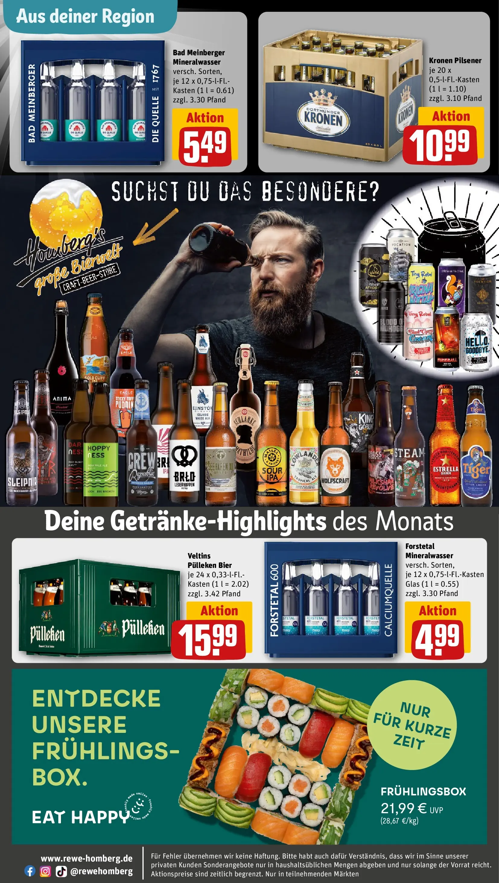 REWE Prospekt ab 23.03.2026 zum Blättern » Angebote | Seite: 32 | Produkte: Bier, Bad, Veltins pulleken, Veltins