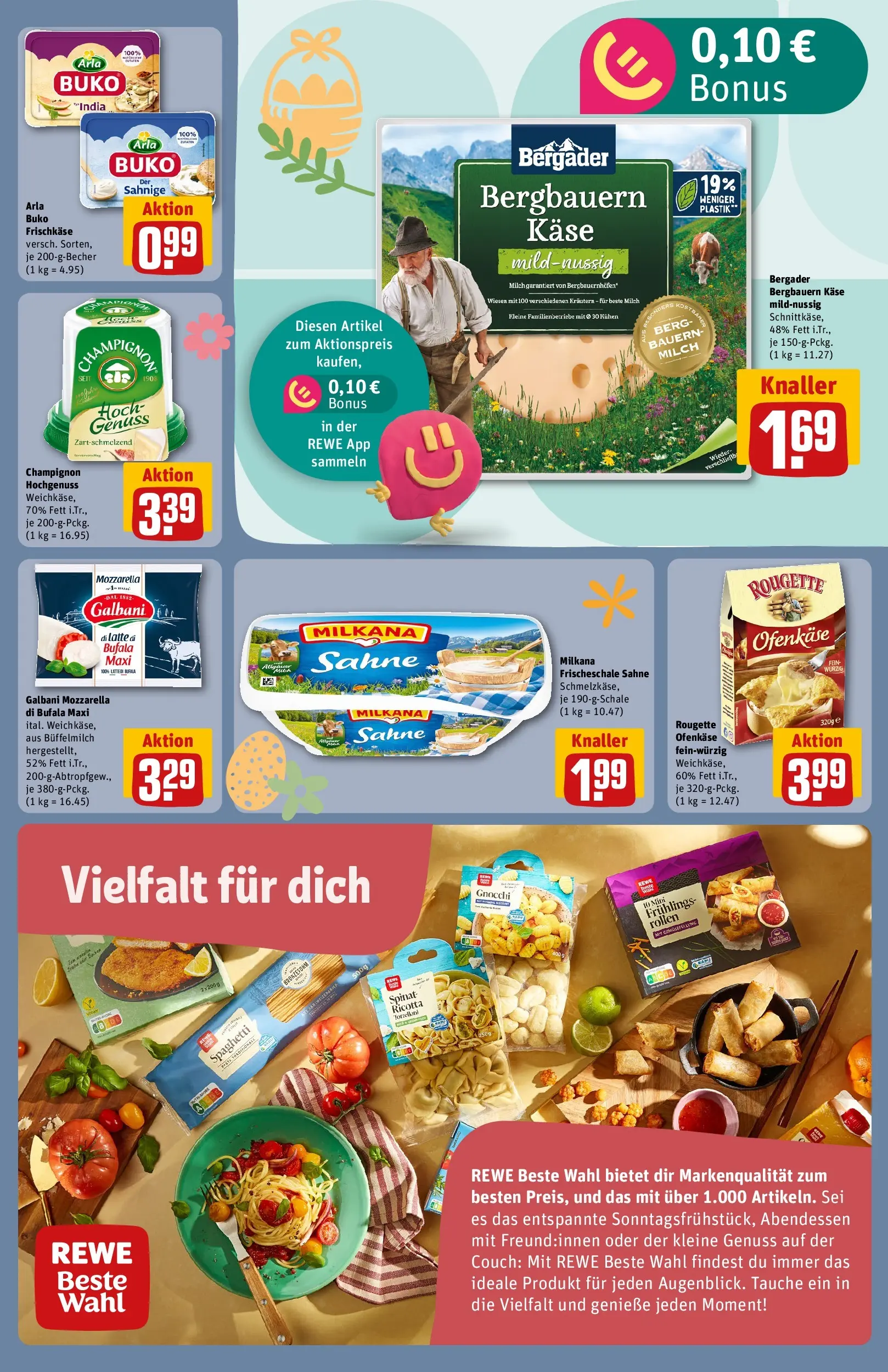 REWE Prospekt ab 23.03.2026 zum Blättern » Angebote | Seite: 15 | Produkte: Milch, Arla buko, Pasta, Sahne