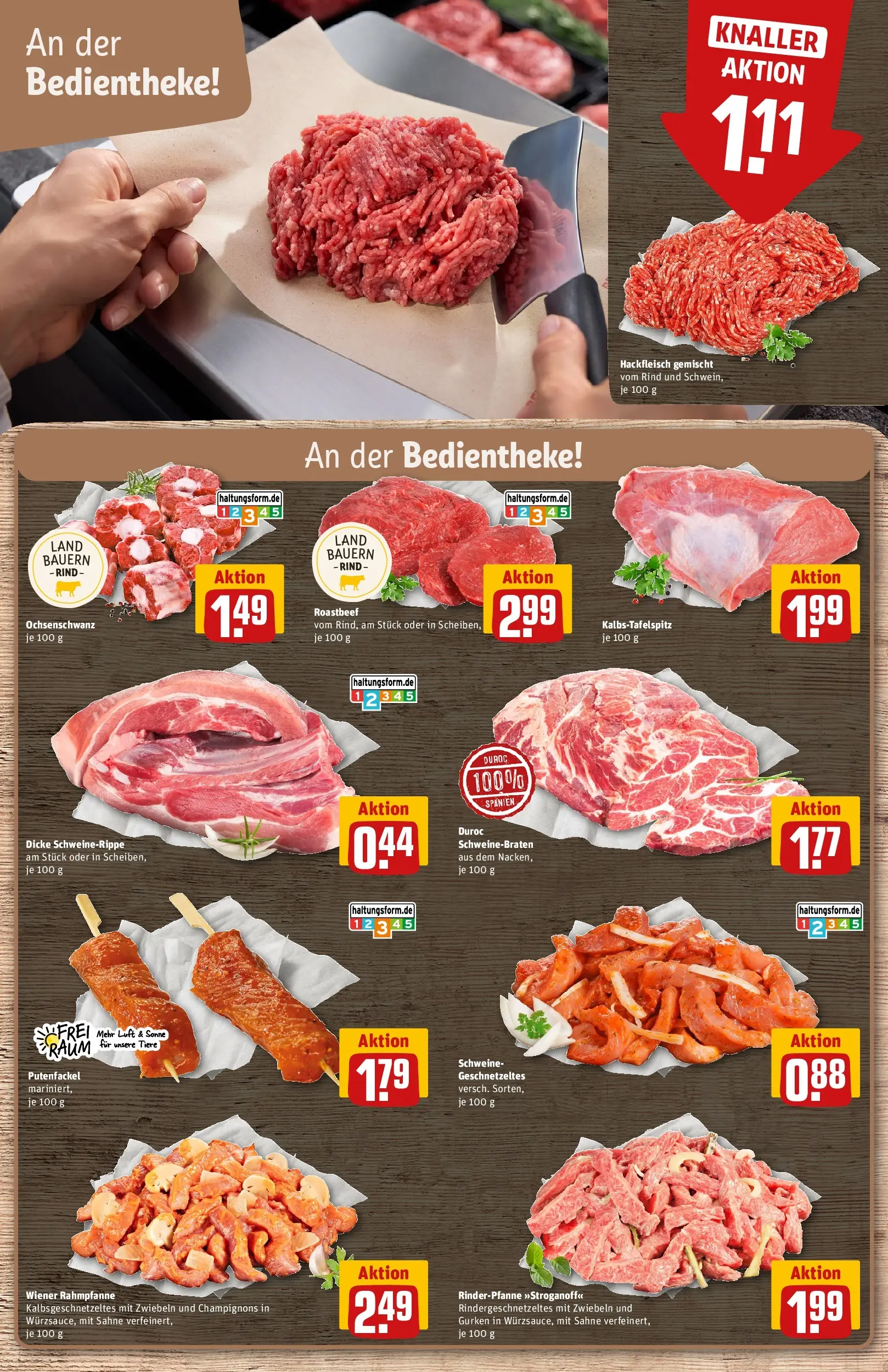 REWE Prospekt ab 23.03.2026 zum Blättern » Angebote | Seite: 13 | Produkte: Top, Roastbeef, Zwiebeln, Gurken