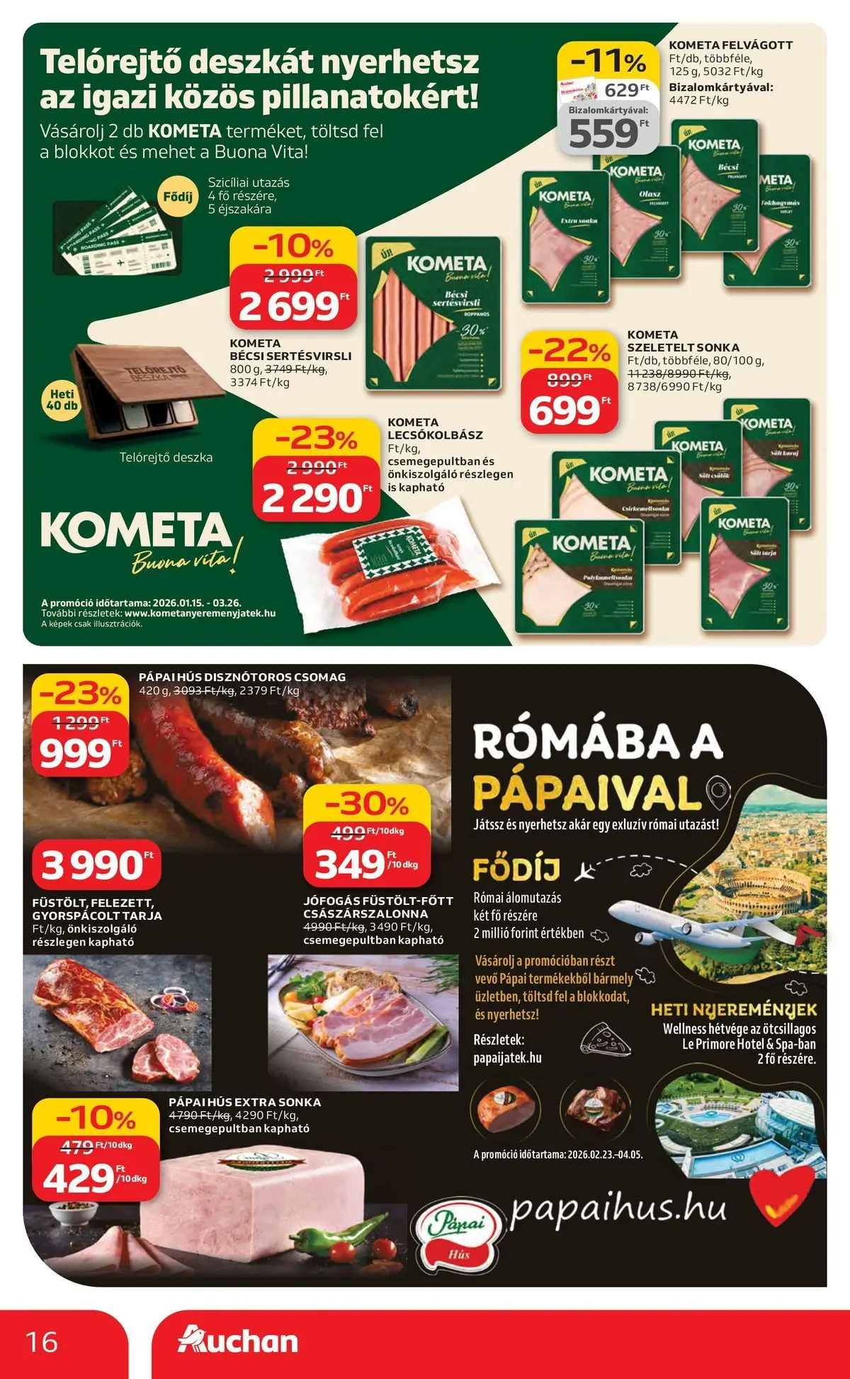 Ajánlatok - Auchan újság érvényessége 2026.03.25-ig - 2026.03.19. -tól/töl > akció, lapozható szórólap 🛍️ | Oldal: 16