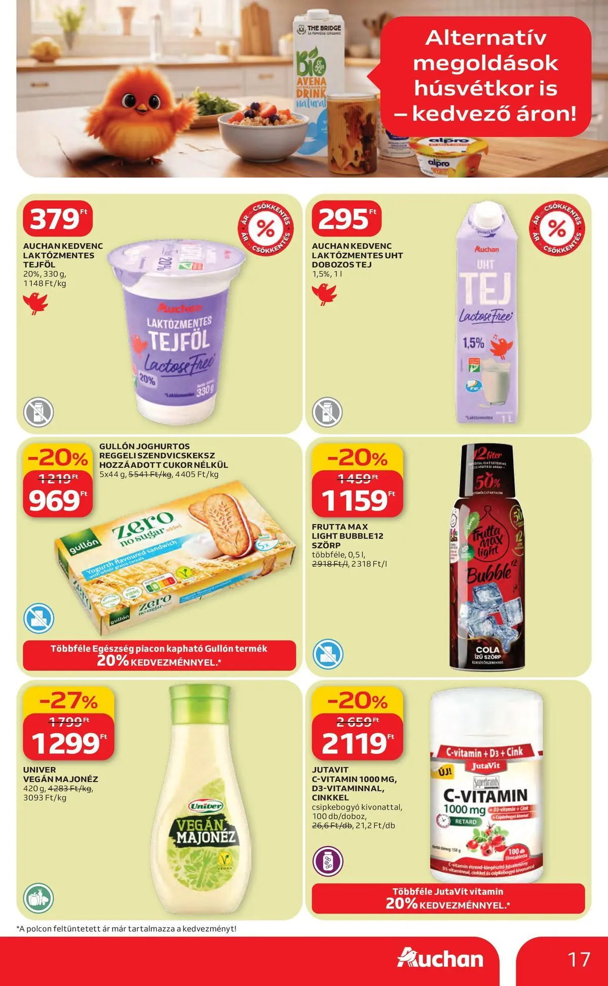 Ajánlatok - Auchan újság érvényessége 2026.03.25-ig - 2026.03.19. -tól/töl > akció, lapozható szórólap 🛍️ | Oldal: 17