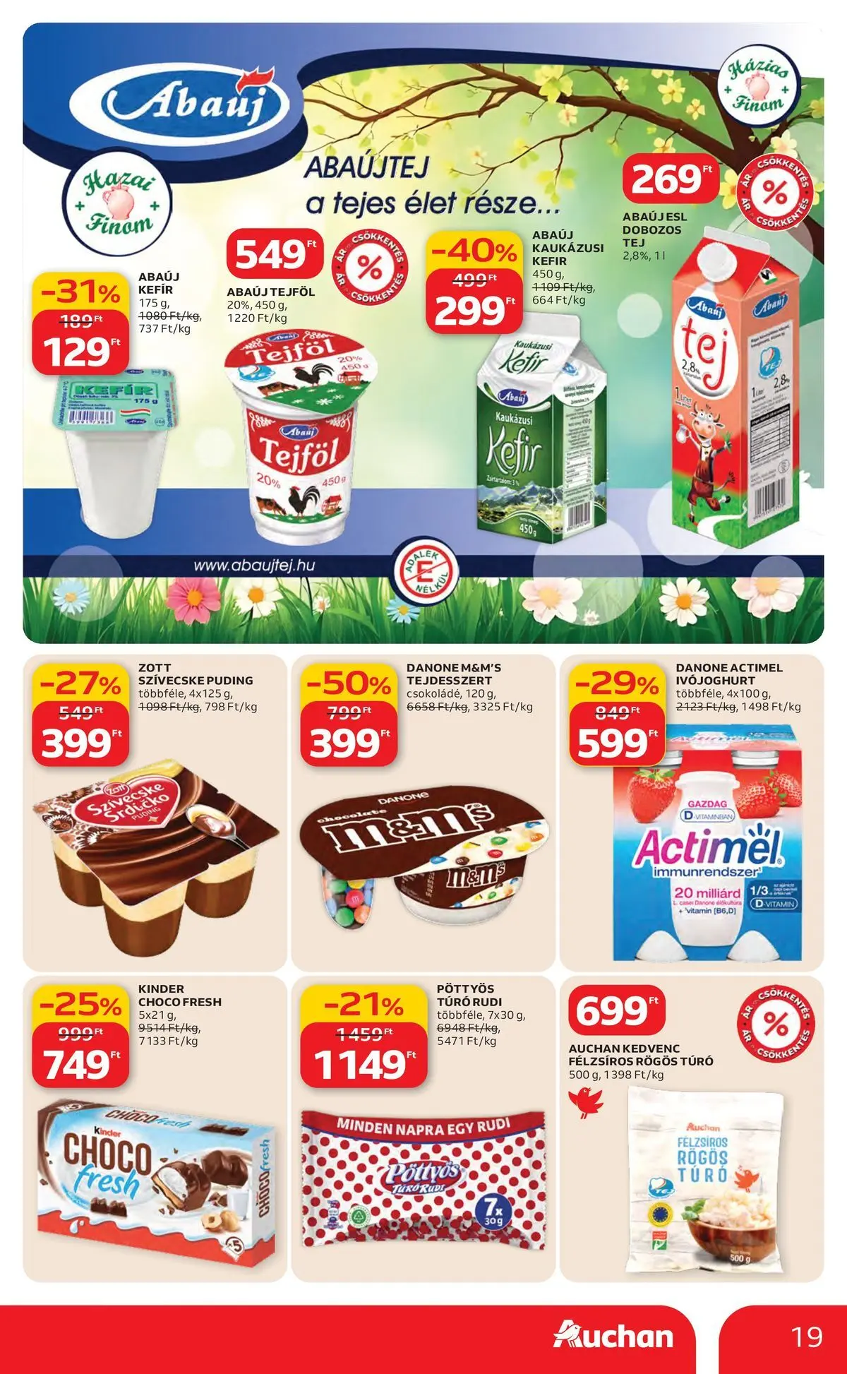 Ajánlatok - Auchan újság érvényessége 2026.03.25-ig - 2026.03.19. -tól/töl > akció, lapozható szórólap 🛍️ | Oldal: 19