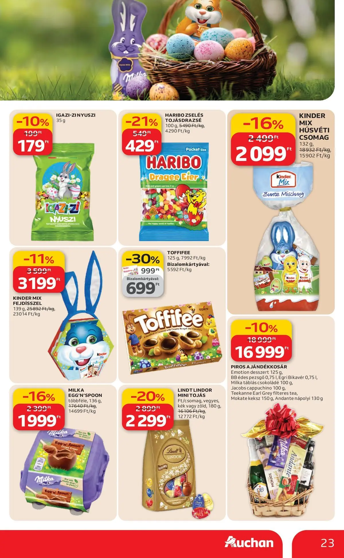 Ajánlatok - Auchan újság érvényessége 2026.03.25-ig - 2026.03.19. -tól/töl > akció, lapozható szórólap 🛍️ | Oldal: 23