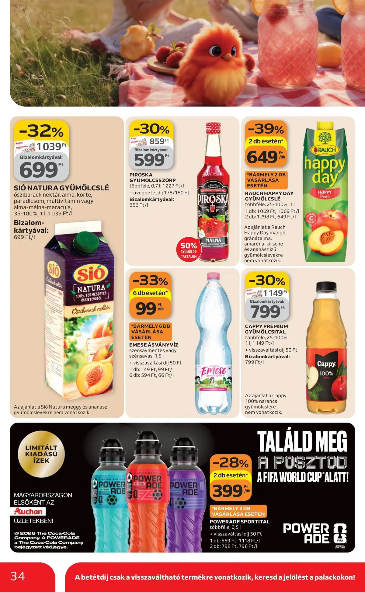 Ajánlatok - Auchan újság érvényessége 2026.03.25-ig - 2026.03.19. -tól/töl > akció, lapozható szórólap 🛍️ | Oldal: 34