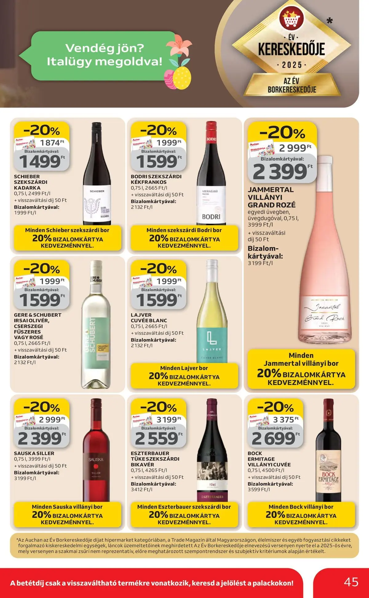 Ajánlatok - Auchan újság érvényessége 2026.03.25-ig - 2026.03.19. -tól/töl > akció, lapozható szórólap 🛍️ | Oldal: 45