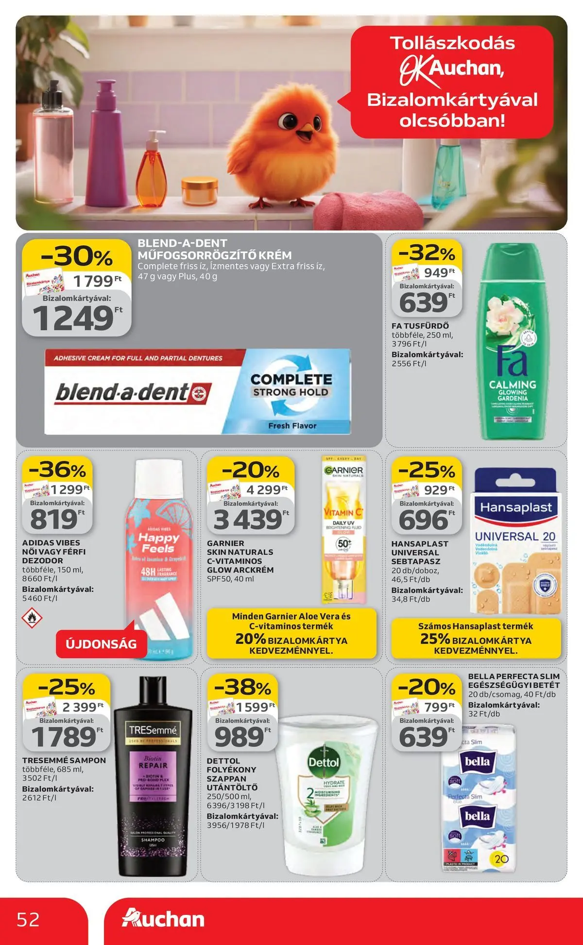 Ajánlatok - Auchan újság érvényessége 2026.03.25-ig - 2026.03.19. -tól/töl > akció, lapozható szórólap 🛍️ | Oldal: 52