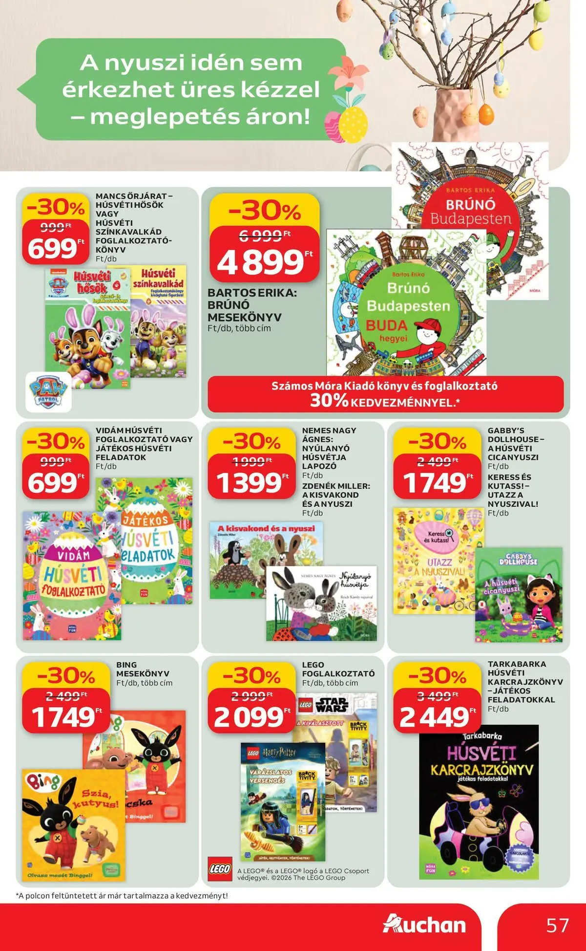 Ajánlatok - Auchan újság érvényessége 2026.03.25-ig - 2026.03.19. -tól/töl > akció, lapozható szórólap 🛍️ | Oldal: 57