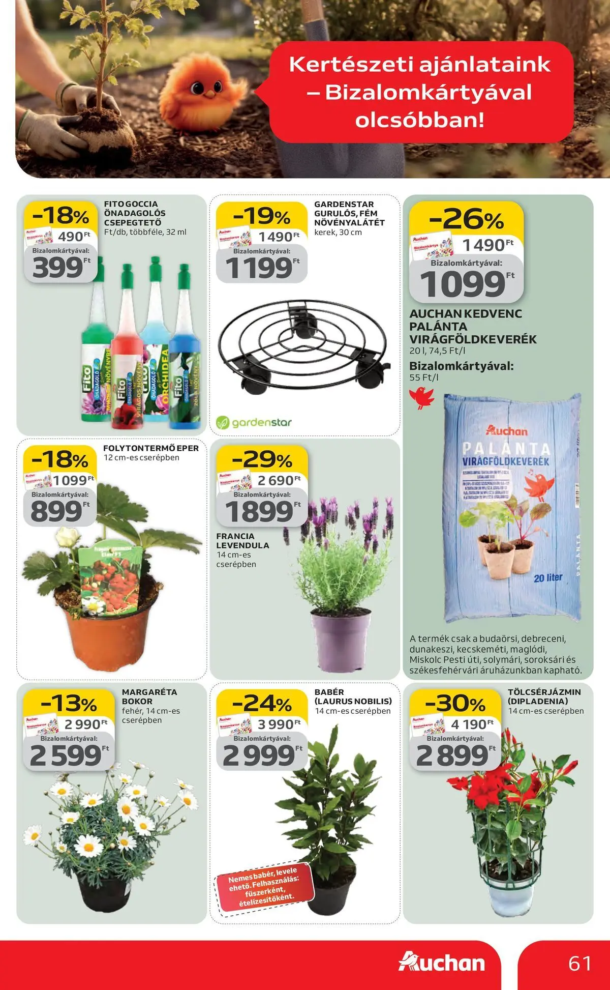 Ajánlatok - Auchan újság érvényessége 2026.03.25-ig - 2026.03.19. -tól/töl > akció, lapozható szórólap 🛍️ | Oldal: 61