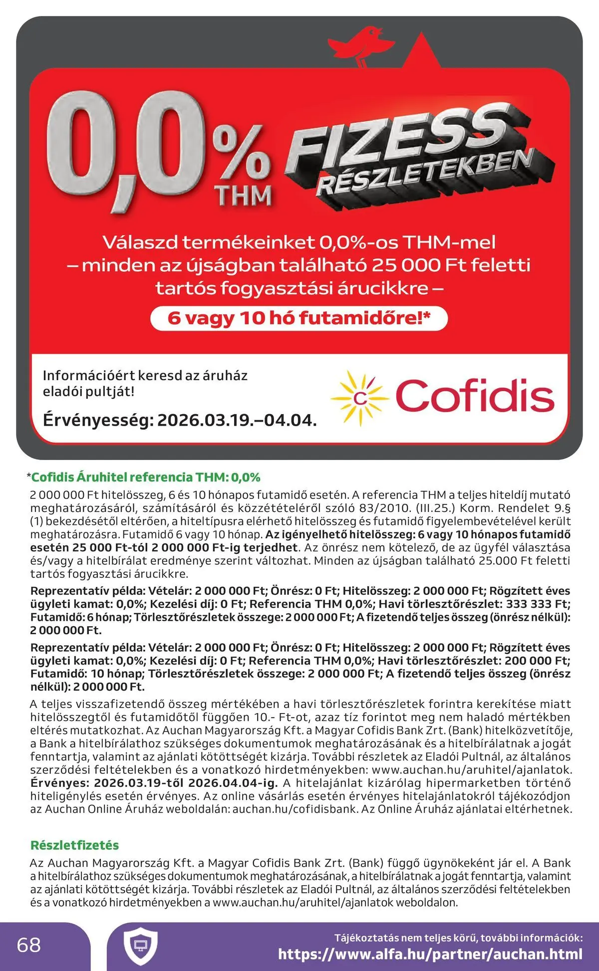 Ajánlatok - Auchan újság érvényessége 2026.03.25-ig - 2026.03.19. -tól/töl > akció, lapozható szórólap 🛍️ | Oldal: 68