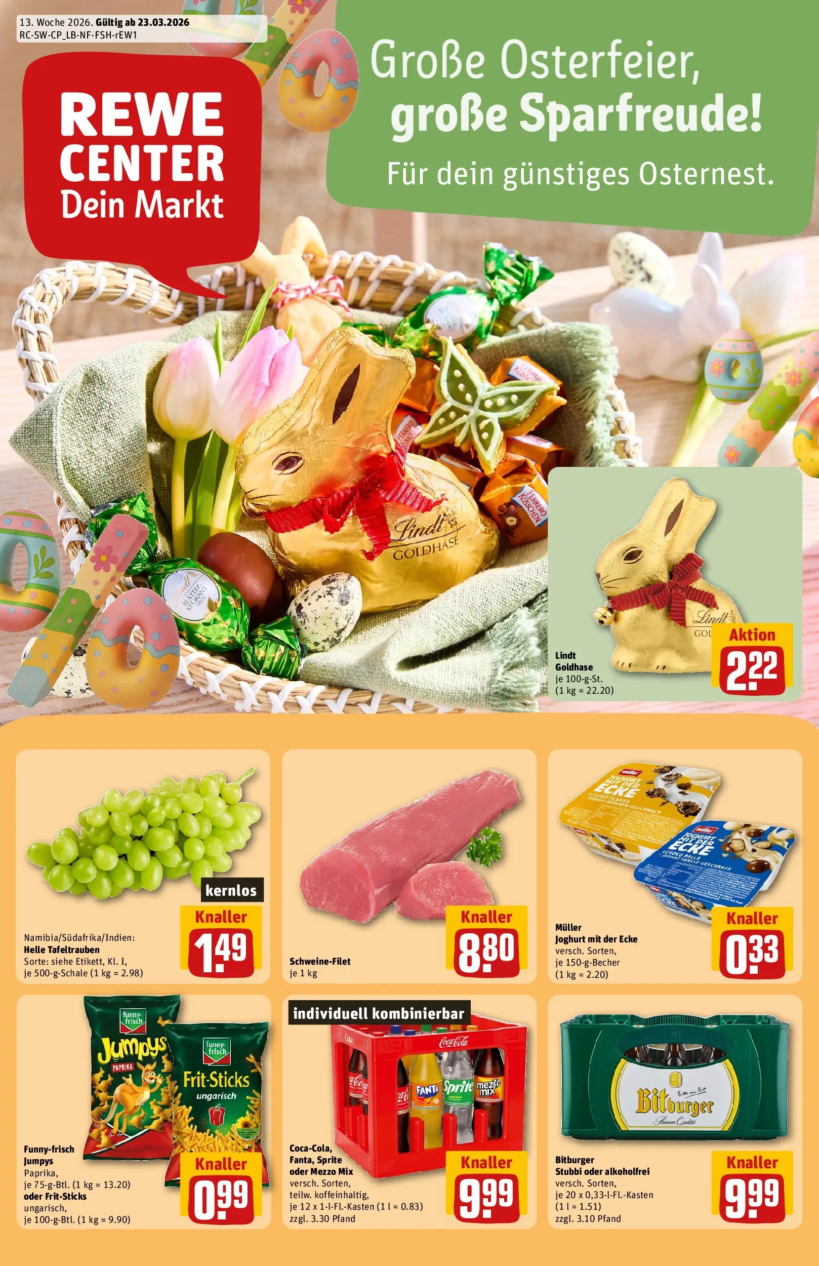 REWE Prospekt ab 23.03.2026 zum Blättern » Angebote | Seite: 1