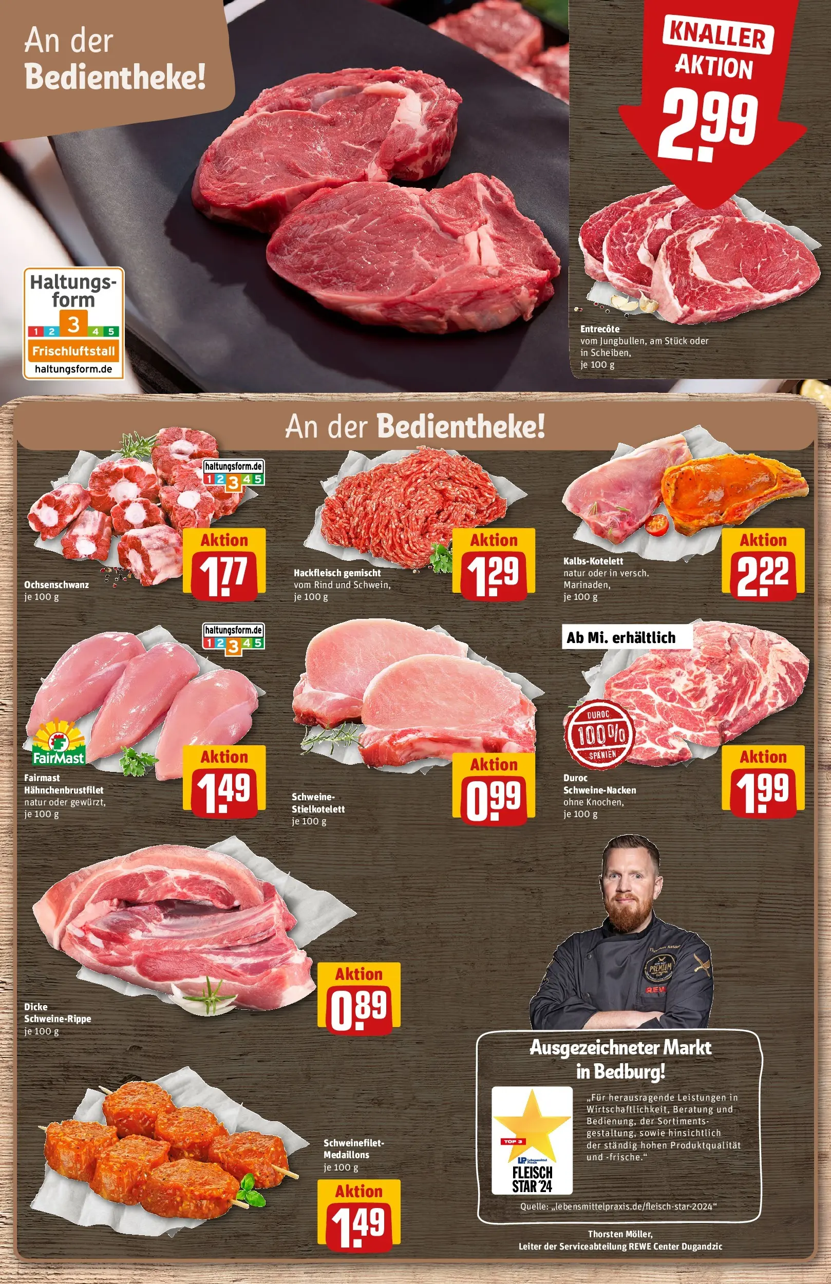 REWE Prospekt ab 23.03.2026 zum Blättern » Angebote | Seite: 11 | Produkte: Top, Schweinefilet, Steak, Fleisch