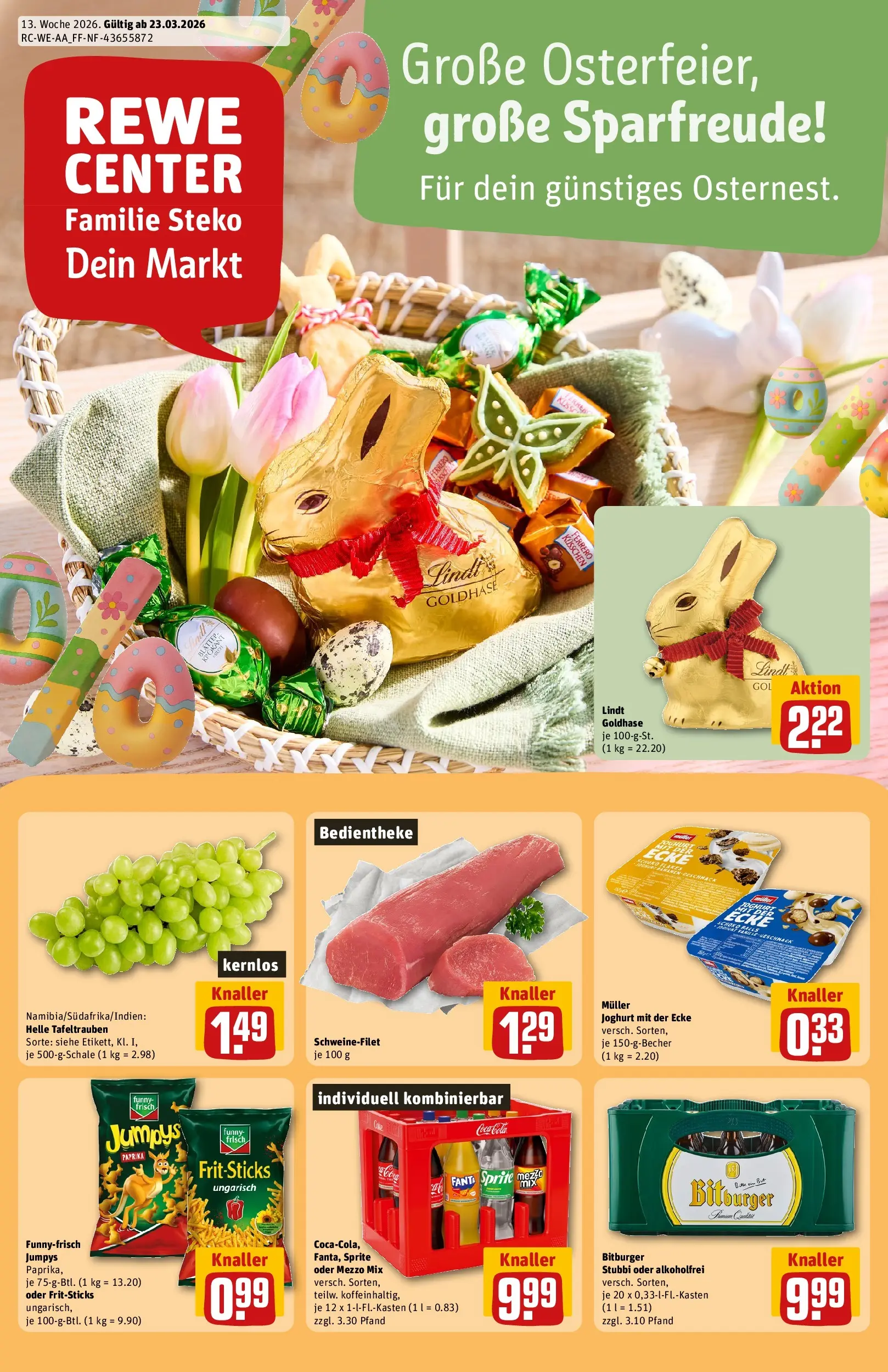 REWE Prospekt ab 23.03.2026 zum Blättern » Angebote | Seite: 1