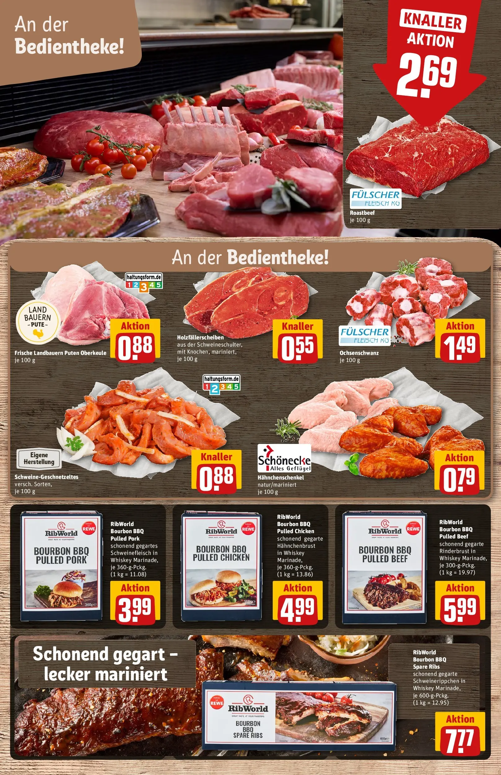 REWE Prospekt ab 23.03.2026 zum Blättern » Angebote | Seite: 11 | Produkte: Spare ribs, Roastbeef, Fleisch, Hahnchenbrust