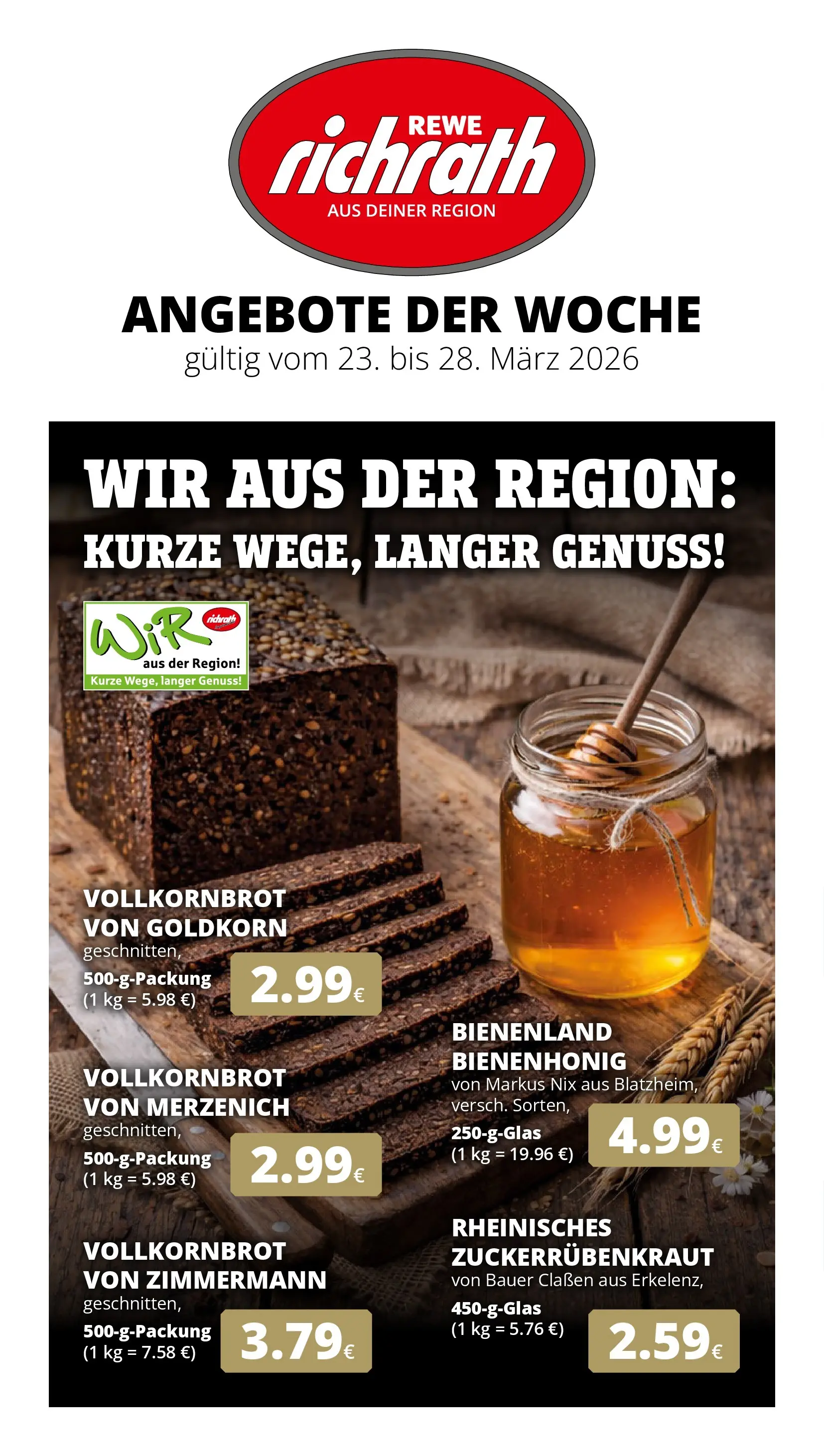 REWE Prospekt ab 23.03.2026 zum Blättern » Angebote | Seite: 1