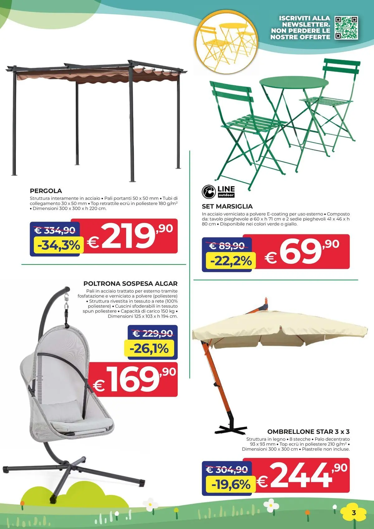 Nuovo Offerte - In casa e in giardino, aria di convenienza dal 26/03/2026 > offerte anteprima 🛍️ | Pagina: 3 | Prodotti: Ombrellone, Top, Piastrelle, Poltrona