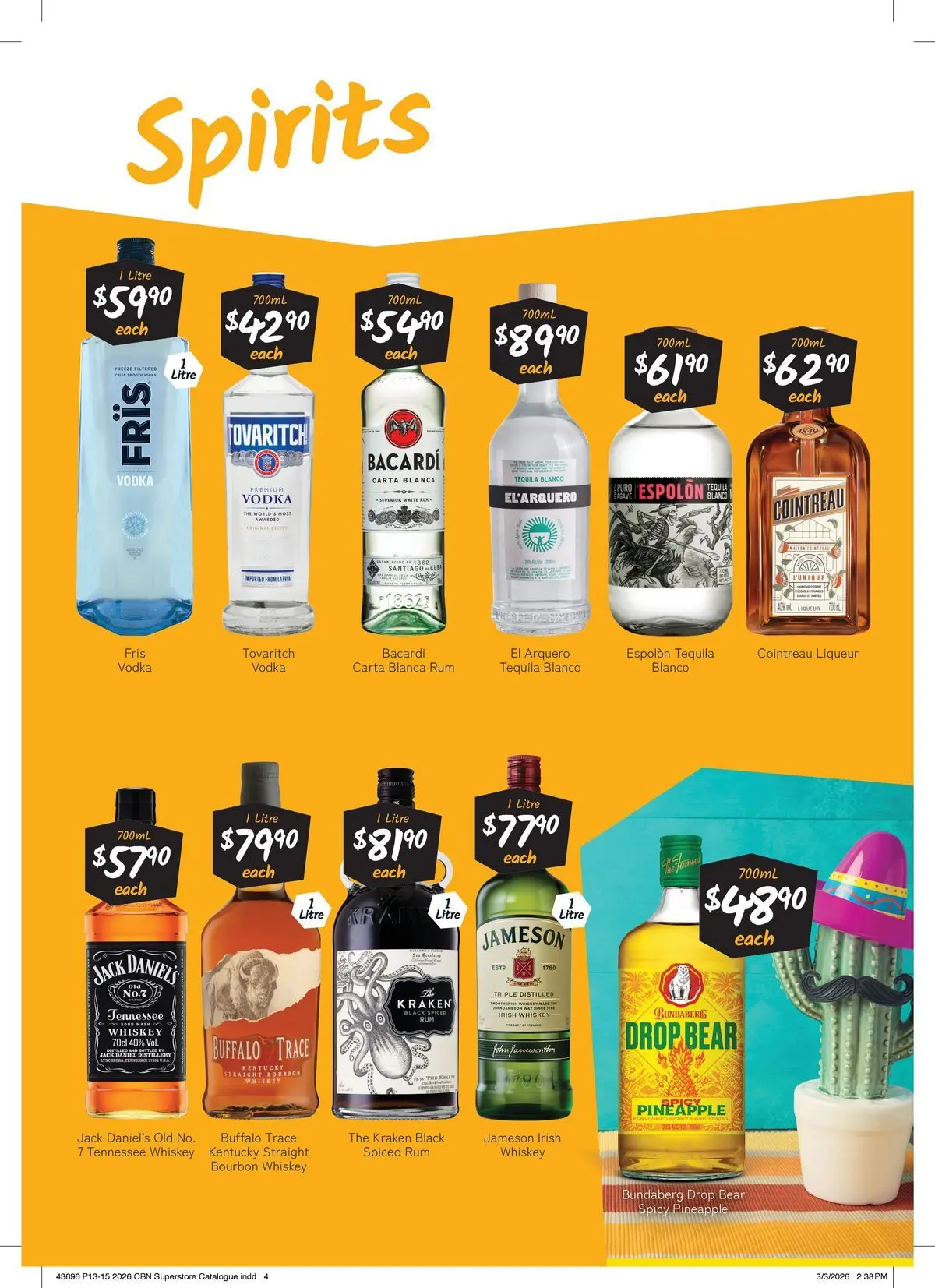 Deals - Good Shout! QLD SS 23/03 - 22/03/2026 > weekly / monthly specials | Page: 4 | Products: Pineapple, Vodka, Whiskey, Rum