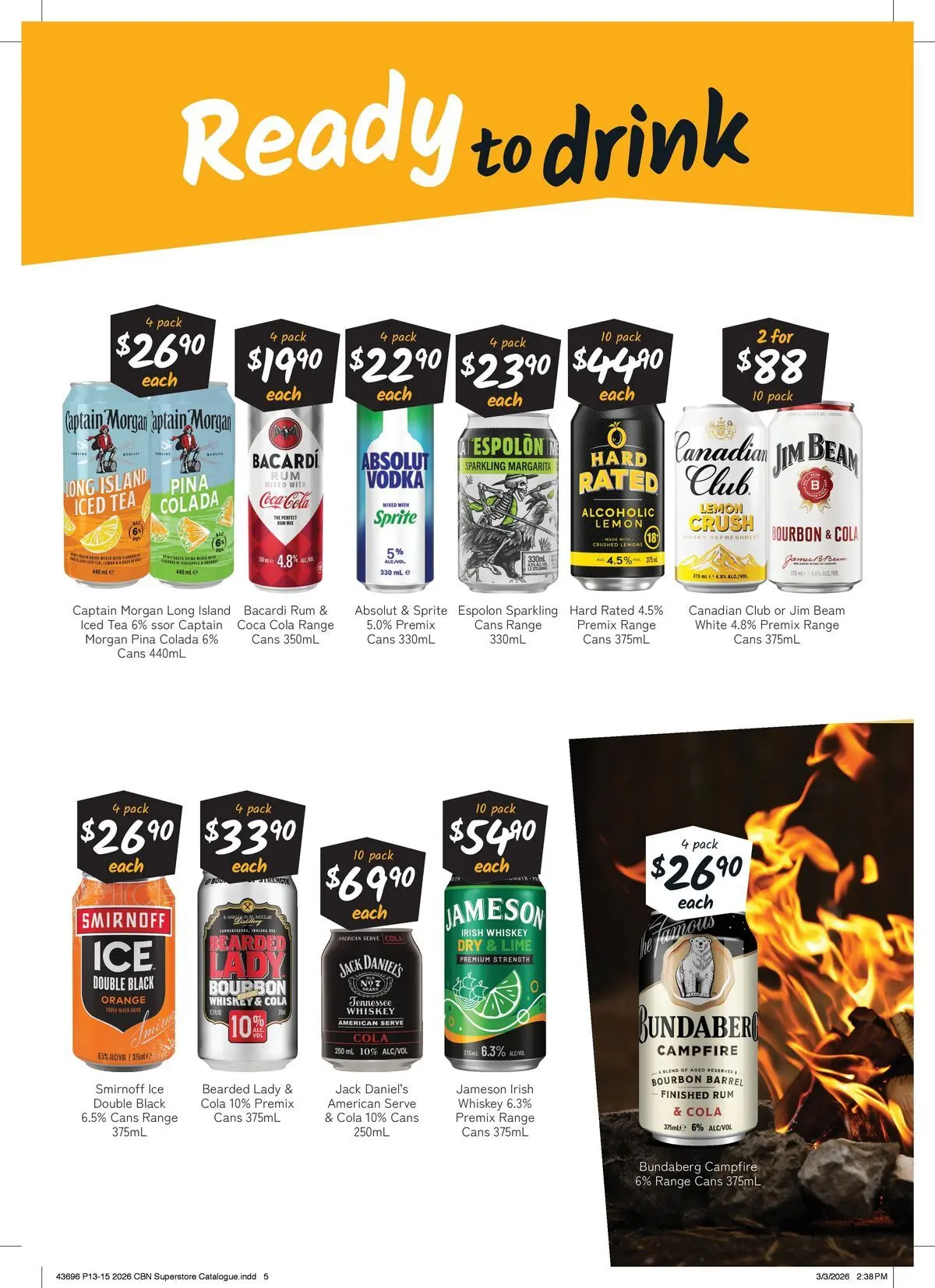 Deals - Good Shout! QLD SS 23/03 - 22/03/2026 > weekly / monthly specials | Page: 5 | Products: Tea, Coca Cola, Rum, Lemon