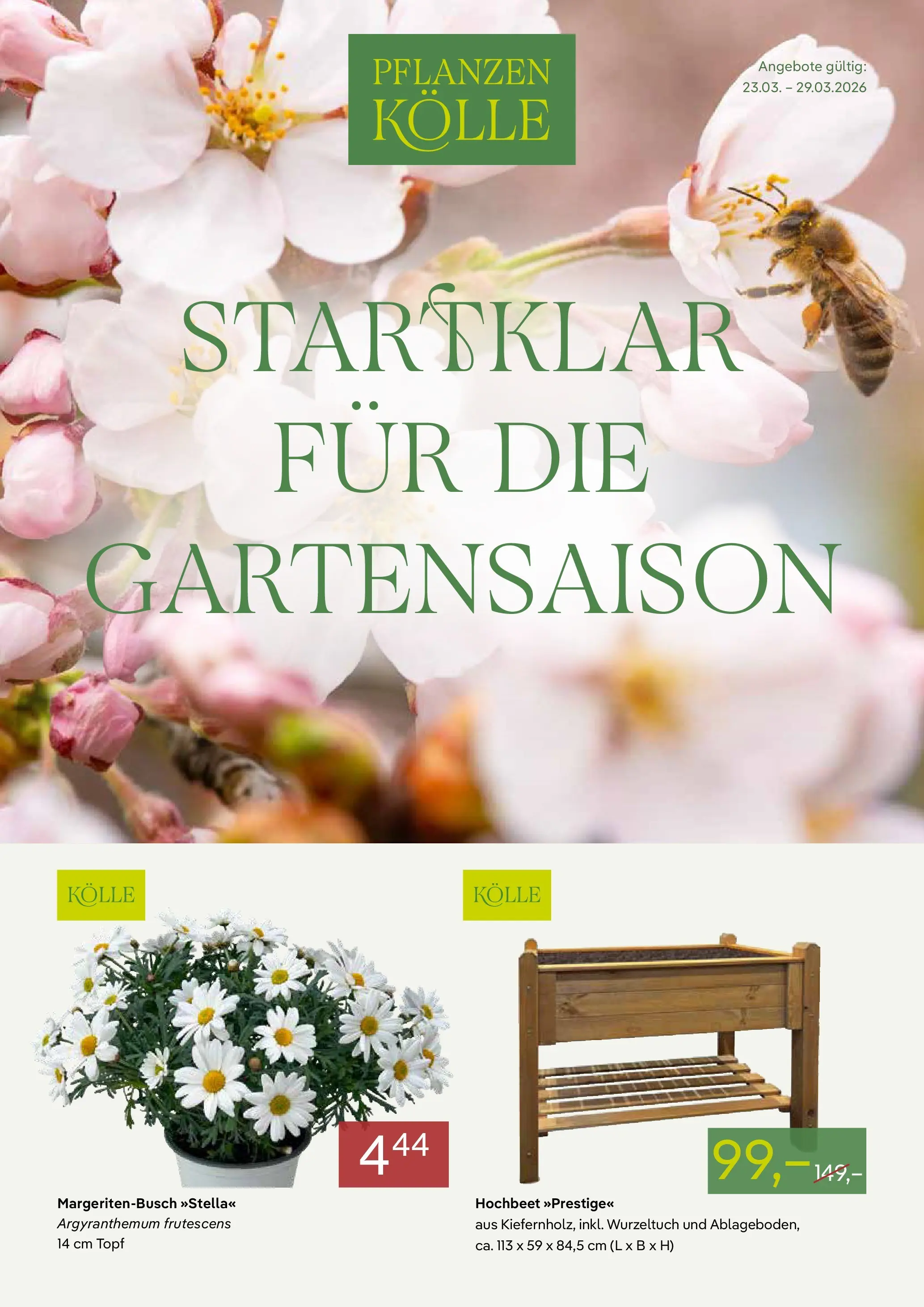 Pflanzen-Kölle - Pflanzen-Kölle: Startklar für die Gartensaison (ab 23.03.2026) zum Blättern | Seite: 1 | Produkte: Hochbeet