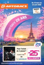 Autobacs 25 ans &ccedil;a se f&ecirc;te ! - au 22.04.2026