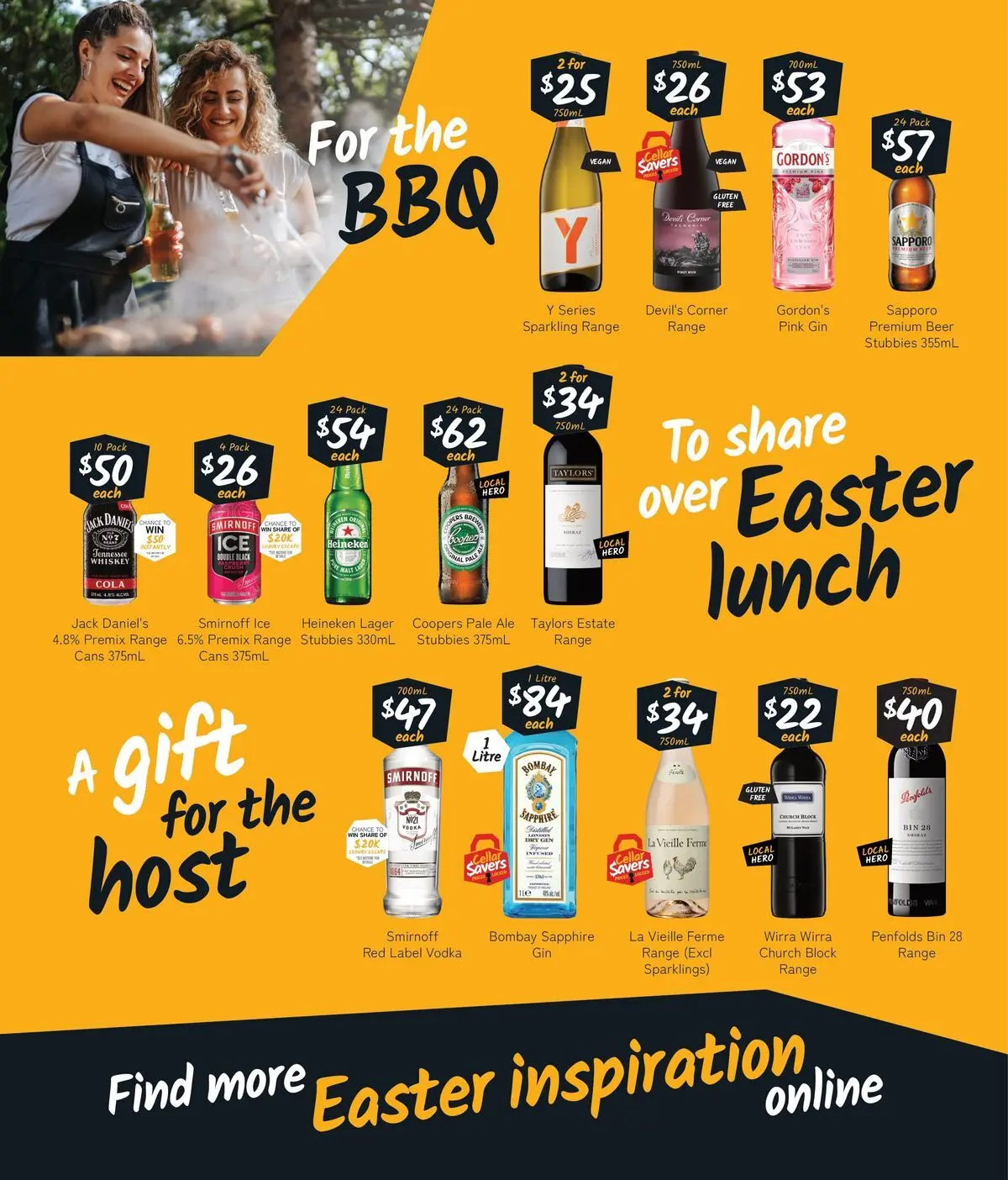 Deals - Easter drops that always hit the spot! - 22/03/2026 > weekly / monthly specials | Page: 3 | Products: Beer, Gin, Vodka, Whiskey