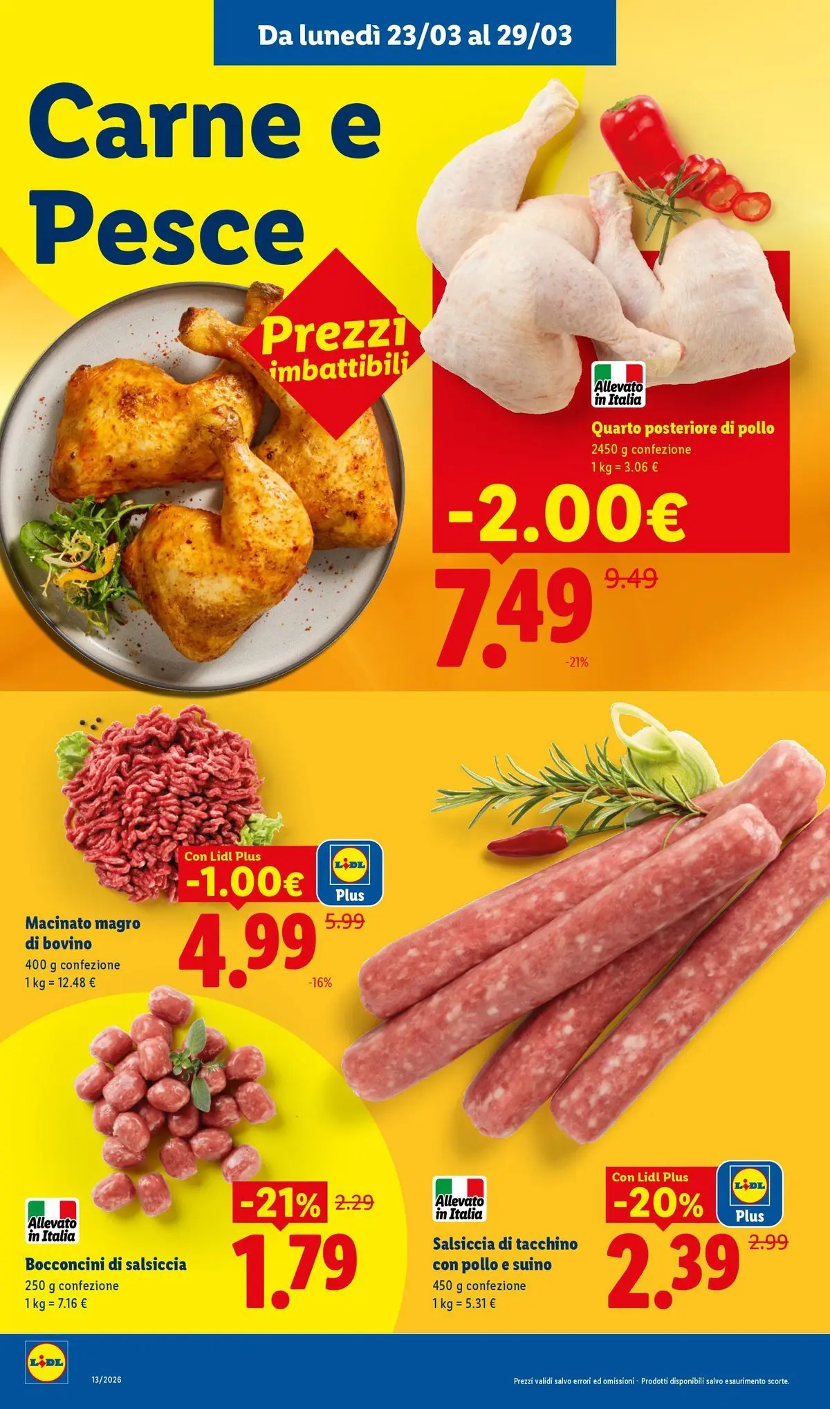 LIDL volantino della prossima settimana dal ﻿22/03/2026﻿ 📣 | Pagina: 6 | Prodotti: Bovino, Pollo, Pesce, Suino
