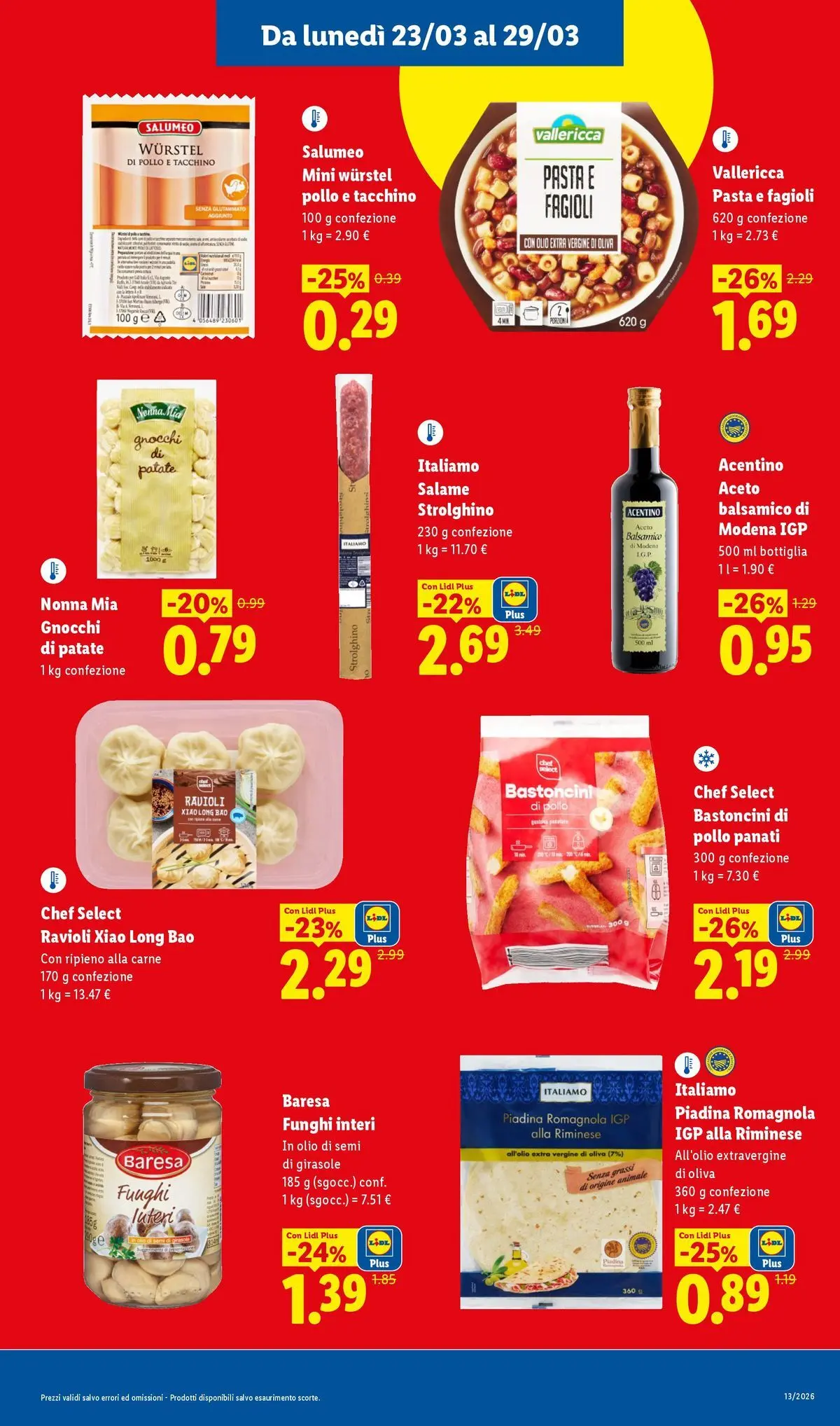LIDL volantino della prossima settimana dal ﻿22/03/2026﻿ 📣 | Pagina: 9 | Prodotti: Fagioli, Piadina, Olio extra vergine, Bottiglia