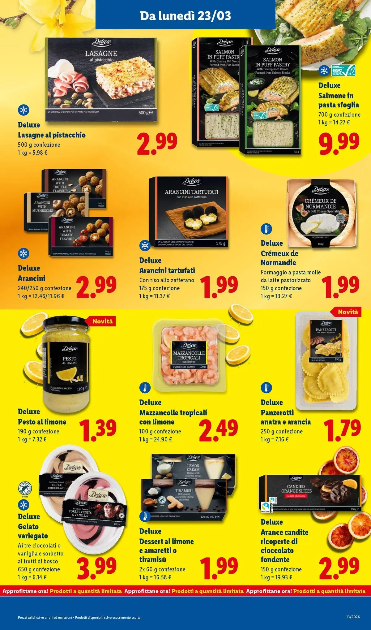 LIDL volantino della prossima settimana dal ﻿22/03/2026﻿ 📣 | Pagina: 19 | Prodotti: Salmone, Formaggio, Arancia, Panzerotti