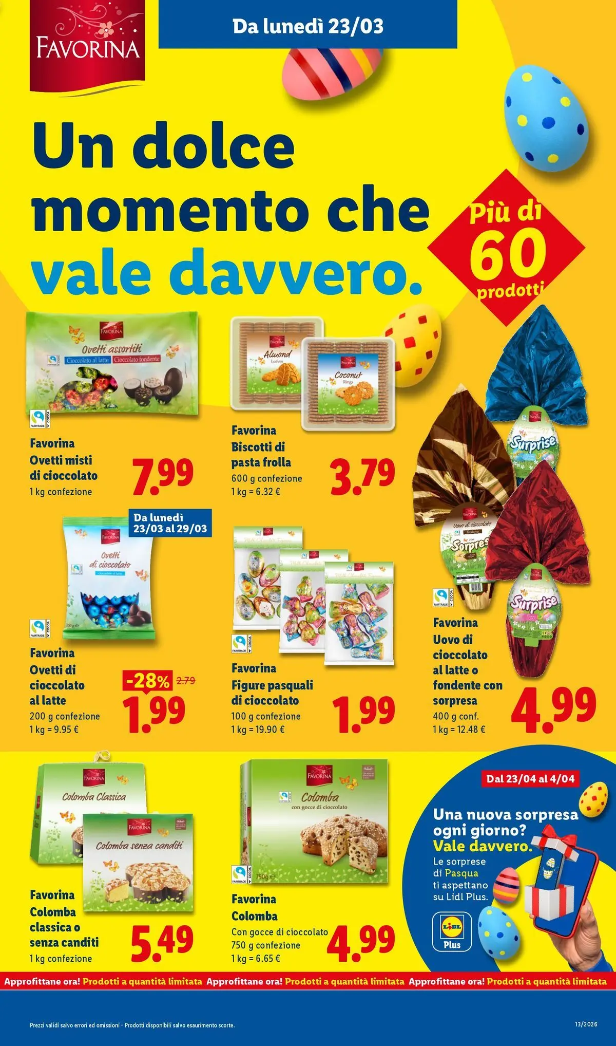 LIDL volantino della prossima settimana dal ﻿22/03/2026﻿ 📣 | Pagina: 21 | Prodotti: Cioccolato, Biscotti, Latte, Pasta