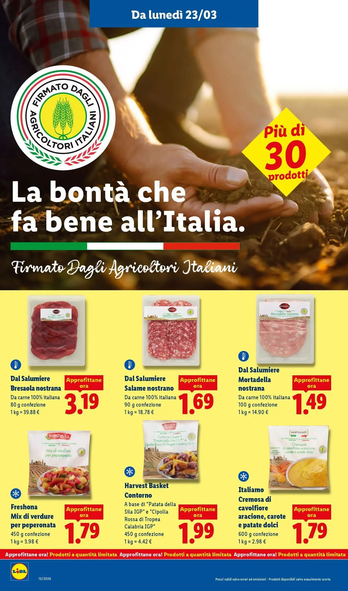 LIDL volantino della prossima settimana dal ﻿22/03/2026﻿ 📣 | Pagina: 22 | Prodotti: Verdure, Carote, Cavolfiore, Mortadella