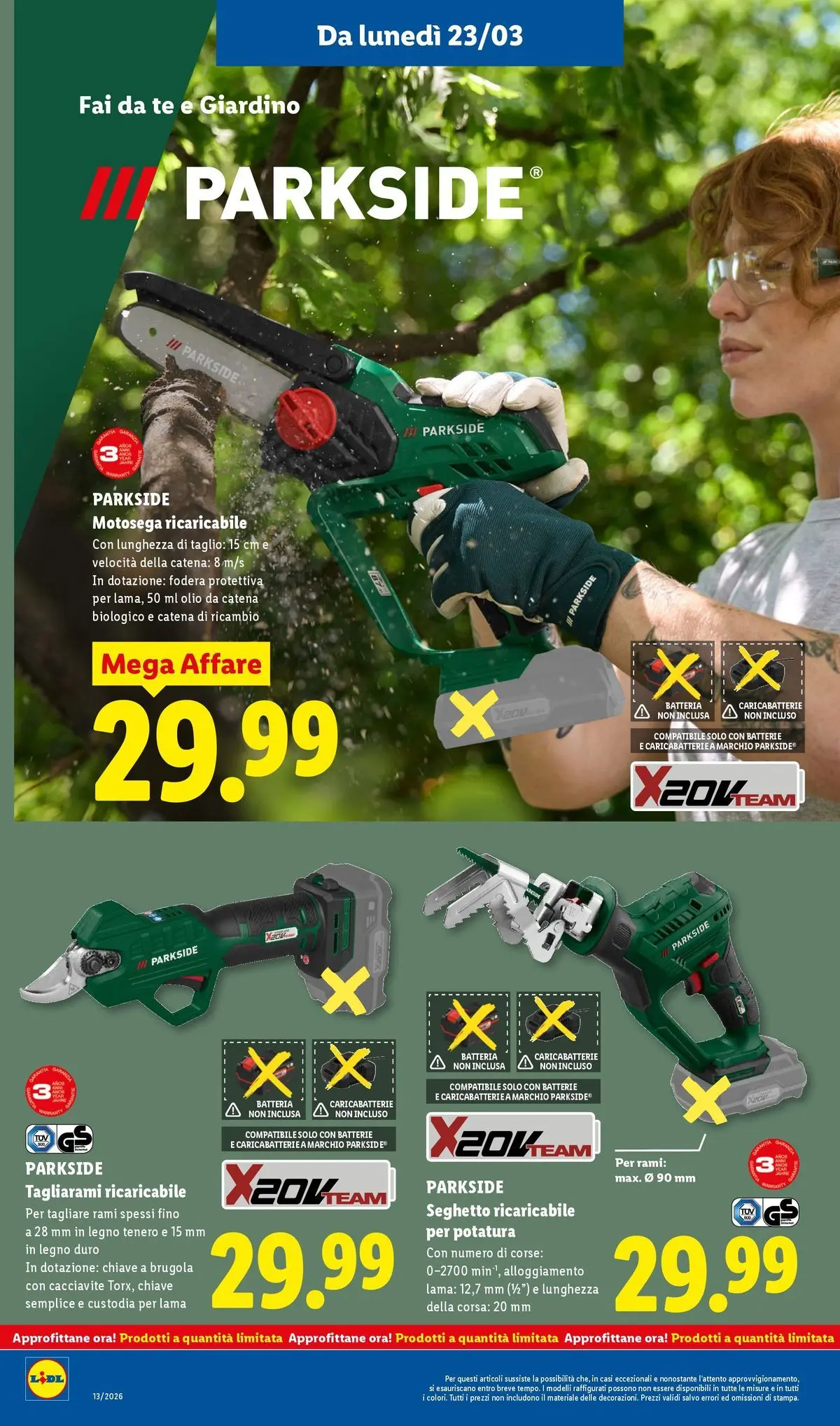 LIDL volantino della prossima settimana dal ﻿22/03/2026﻿ 📣 | Pagina: 26 | Prodotti: Olio, Motosega, Cacciavite, Caricabatterie