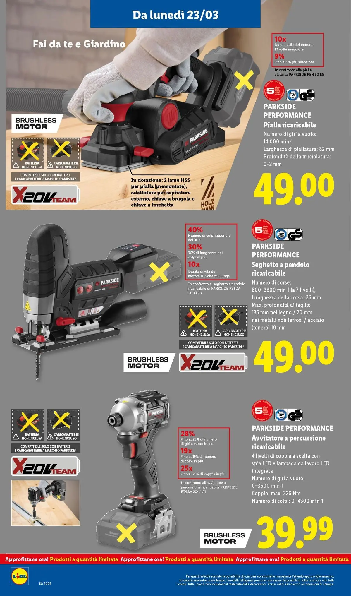 LIDL volantino della prossima settimana dal ﻿22/03/2026﻿ 📣 | Pagina: 32 | Prodotti: Avvitatore, Adattatore, Batterie, Caricabatterie