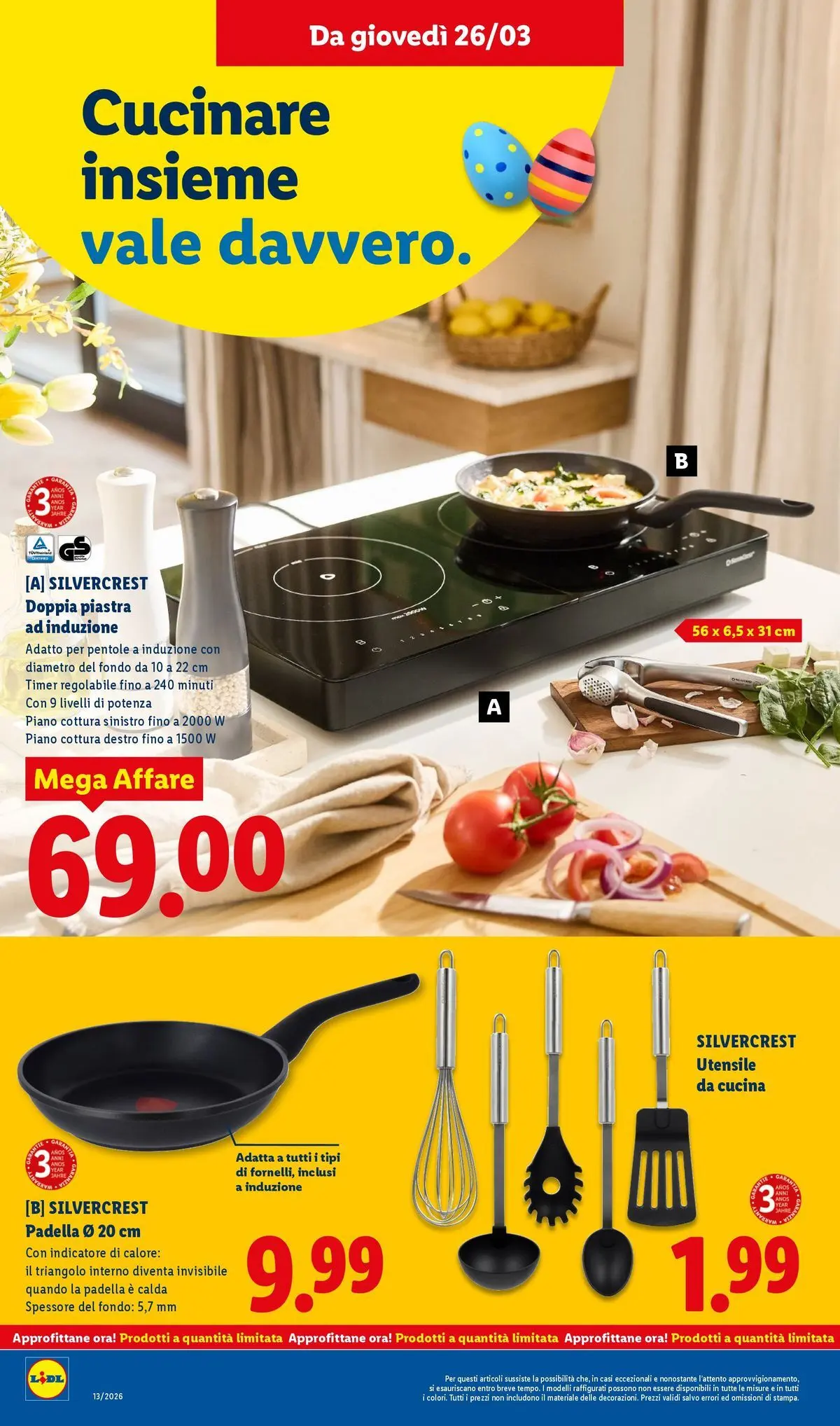 LIDL volantino della prossima settimana dal ﻿22/03/2026﻿ 📣 | Pagina: 40 | Prodotti: Piano cottura, Padella