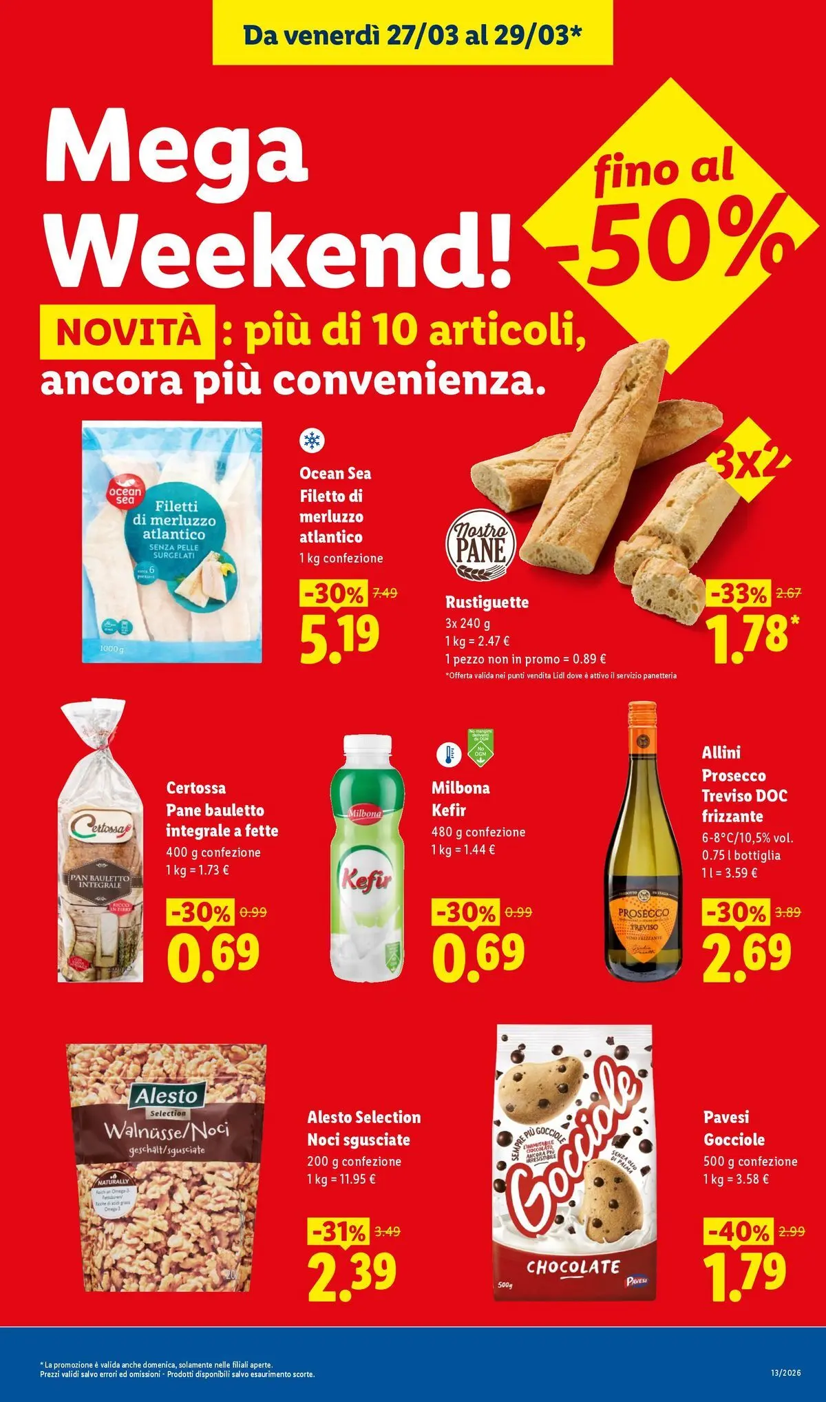 LIDL volantino della prossima settimana dal ﻿22/03/2026﻿ 📣 | Pagina: 47 | Prodotti: Merluzzo, Prosecco, Noci, Bottiglia
