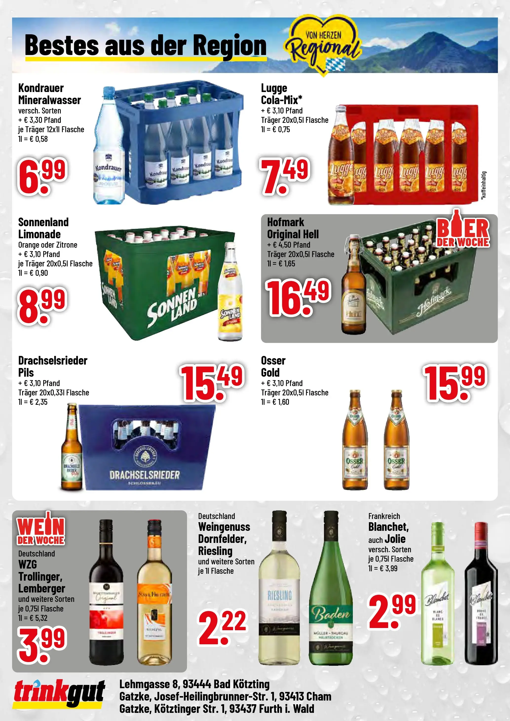 Trinkgut Prospekt Furth Im Wald	 (ab 22.03.2026) » Angebote online | Seite: 4 | Produkte: Bad, Pils, Zitrone, Wein