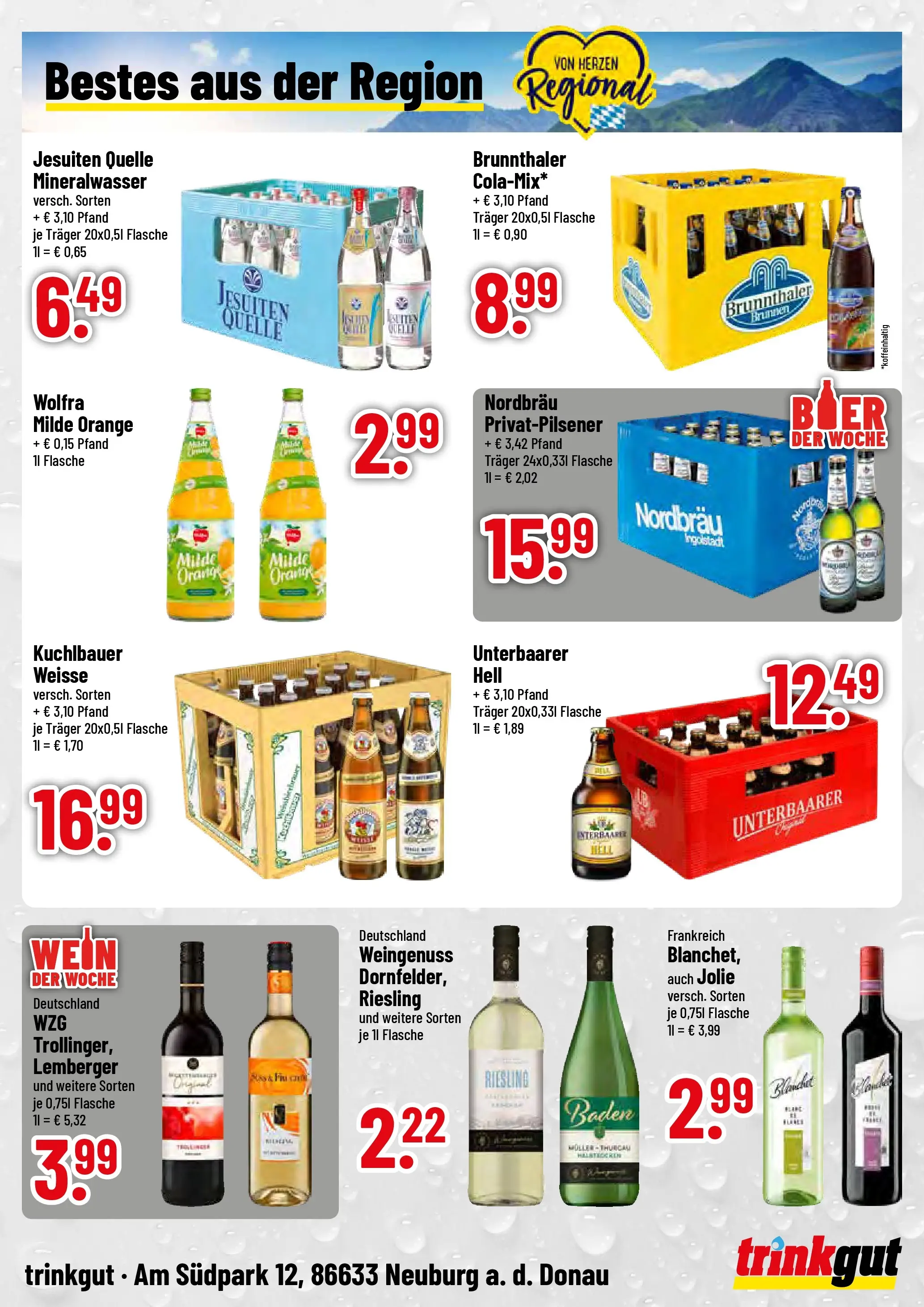 Trinkgut Prospekt Neuburg An Der Donau	 (ab 22.03.2026) » Angebote online | Seite: 4 | Produkte: Mineralwasser, Wein