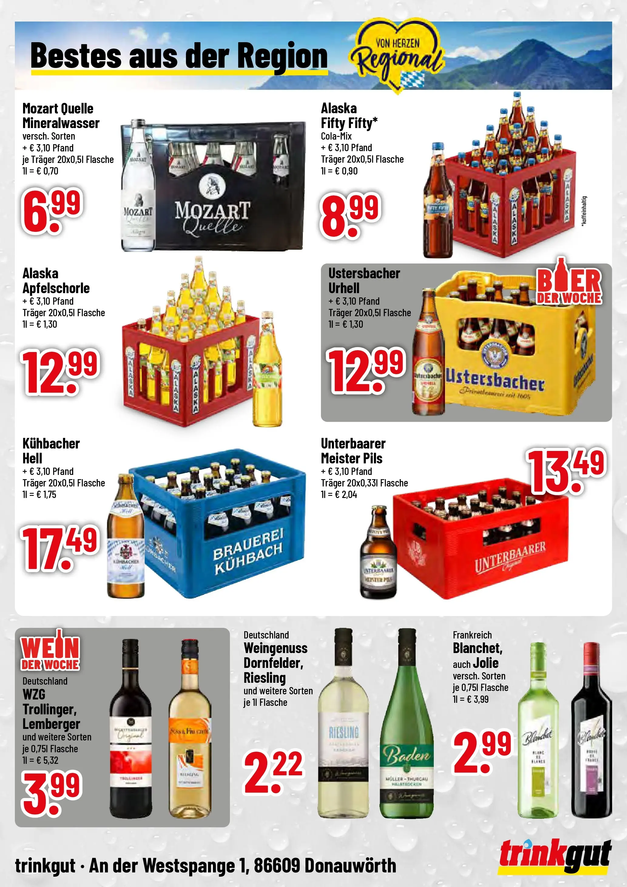 Trinkgut Prospekt Donauwörth	 (ab 22.03.2026) » Angebote online | Seite: 4 | Produkte: Pils, Mineralwasser, Wein