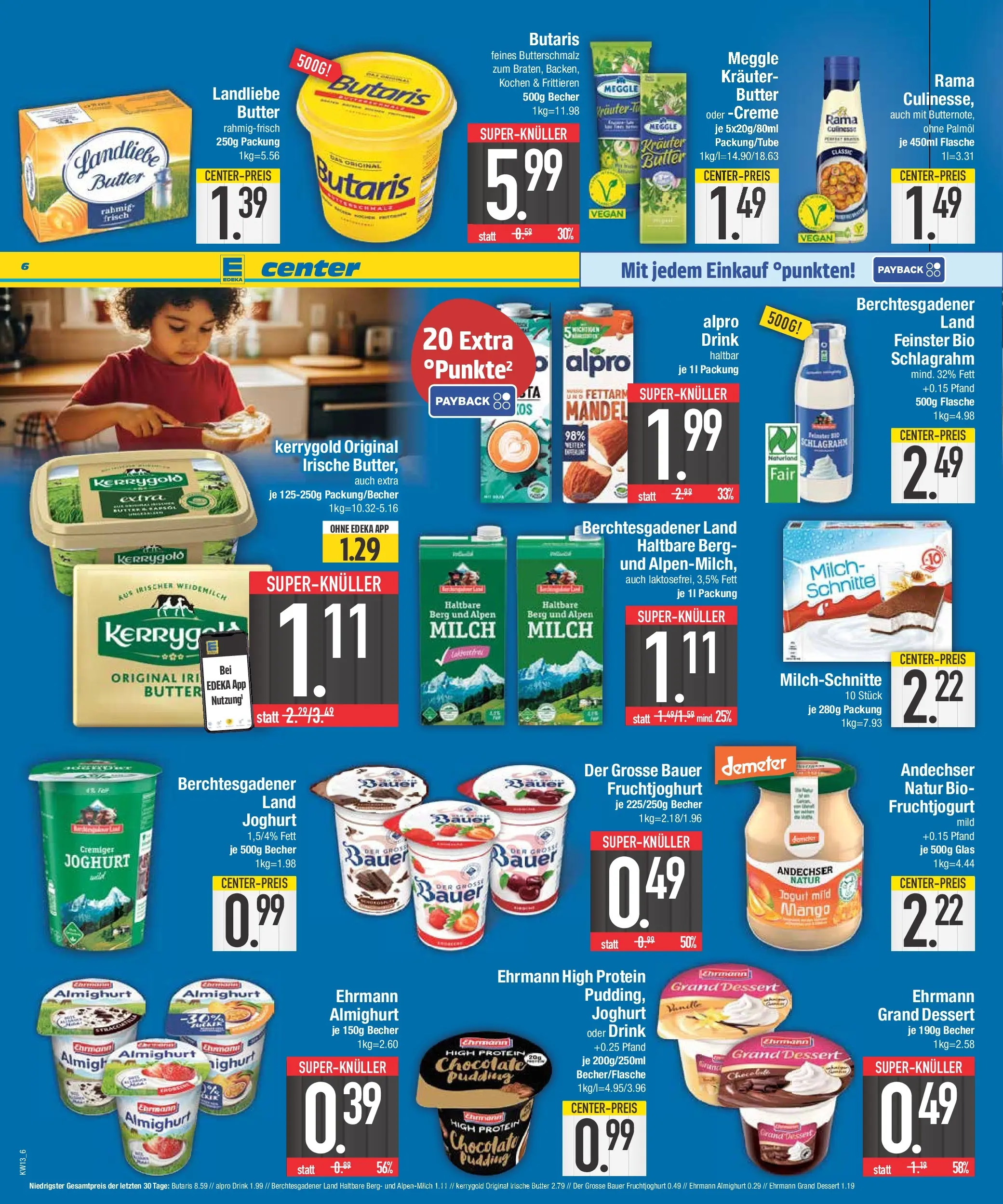 E center Prospekt Bad Reichenhall	 (ab 22.03.2026) zum Blättern | Seite: 6 | Produkte: Fruchtjoghurt, Pudding, Creme, Mango