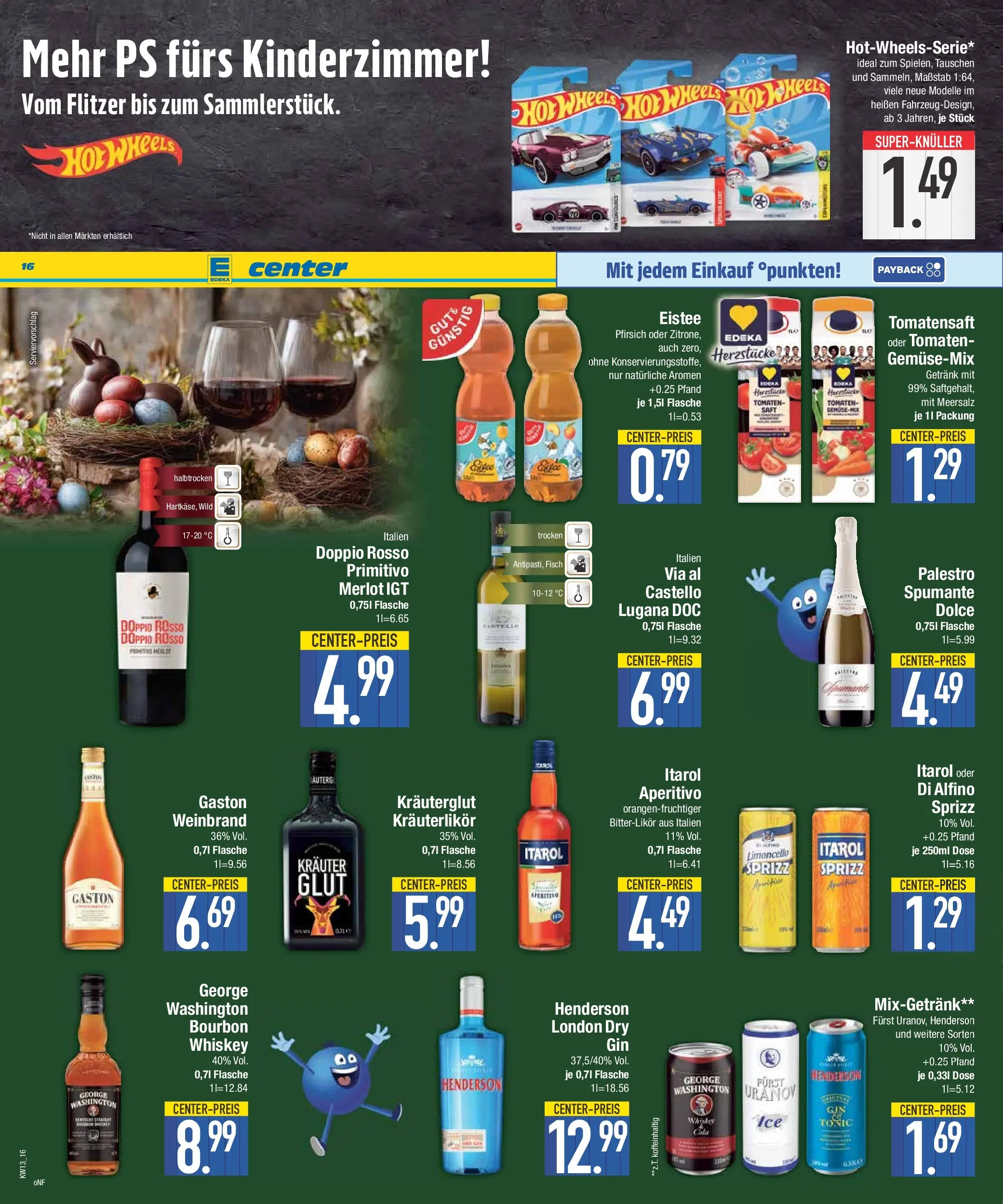 Edeka prospekt Piding	 (ab 22.03.2026) » Angebote Online | Seite: 16 | Produkte: Cola, Bourbon, Gin, Whiskey