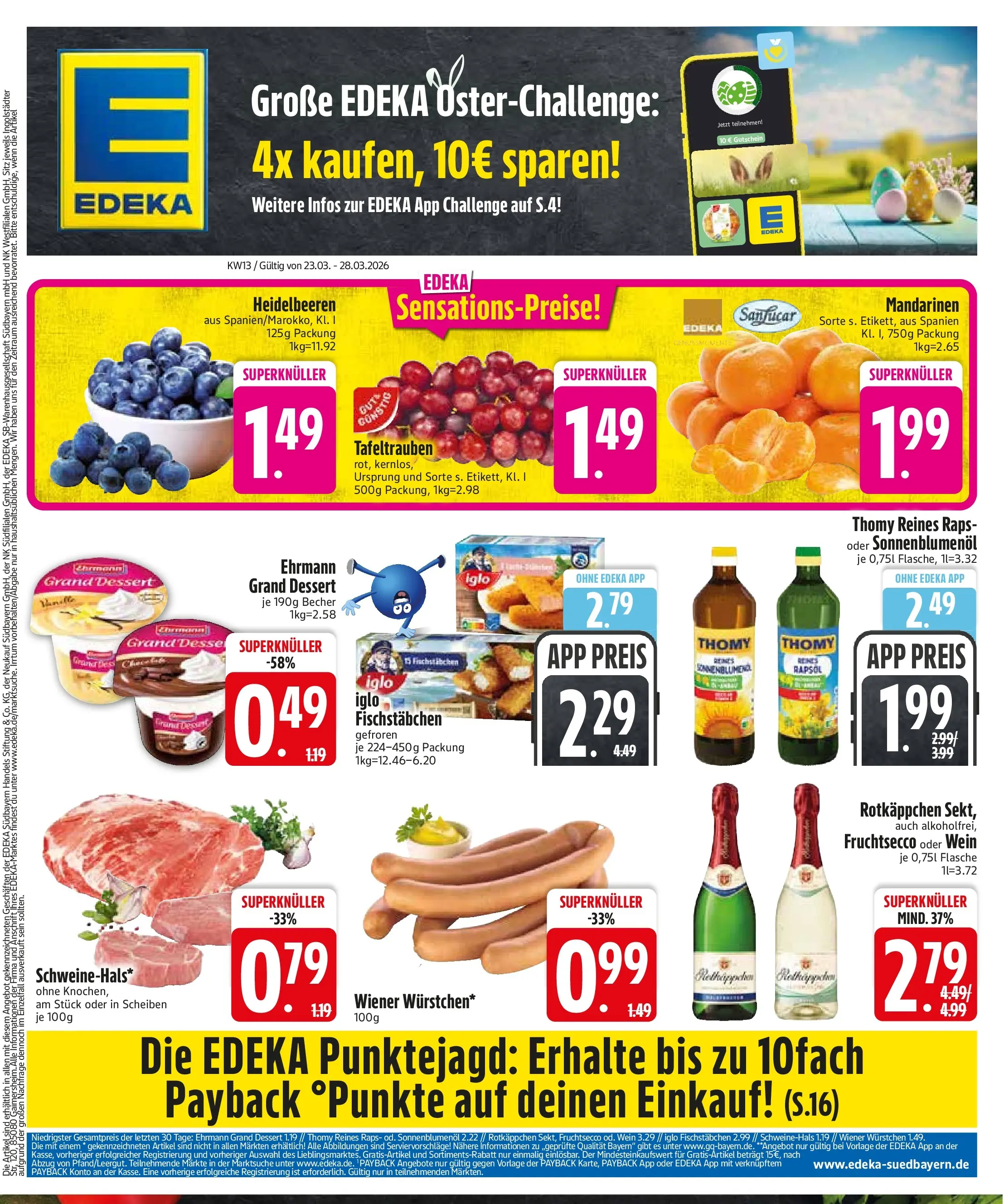 Edeka prospekt Vohburg	 (ab 22.03.2026) » Angebote Online | Seite: 3 | Produkte: Sonnenblumenol, Iglo, Fischstabchen, Wein