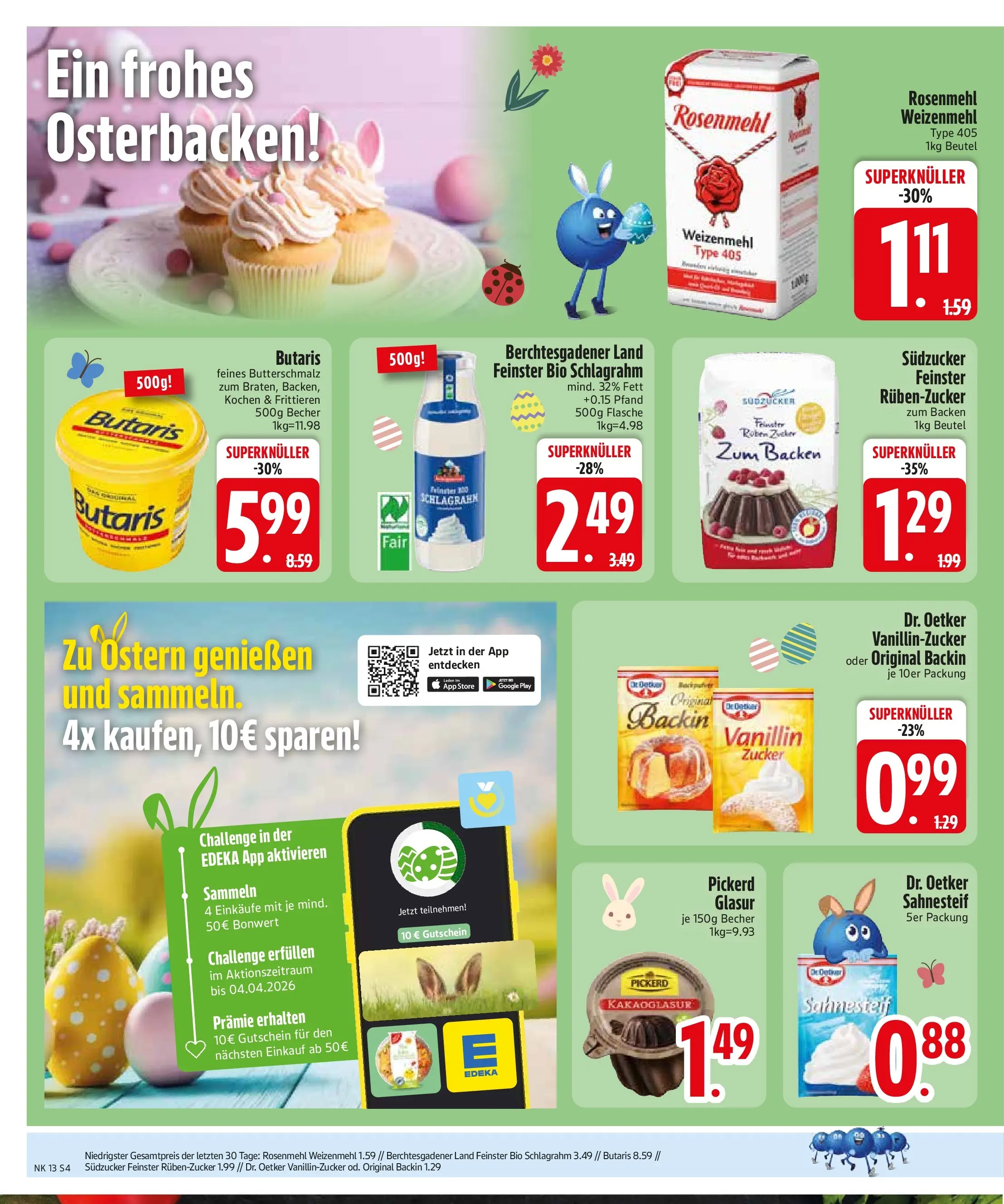 Edeka prospekt Vohburg	 (ab 22.03.2026) » Angebote Online | Seite: 6 | Produkte: Butterschmalz, Weizenmehl, Zucker