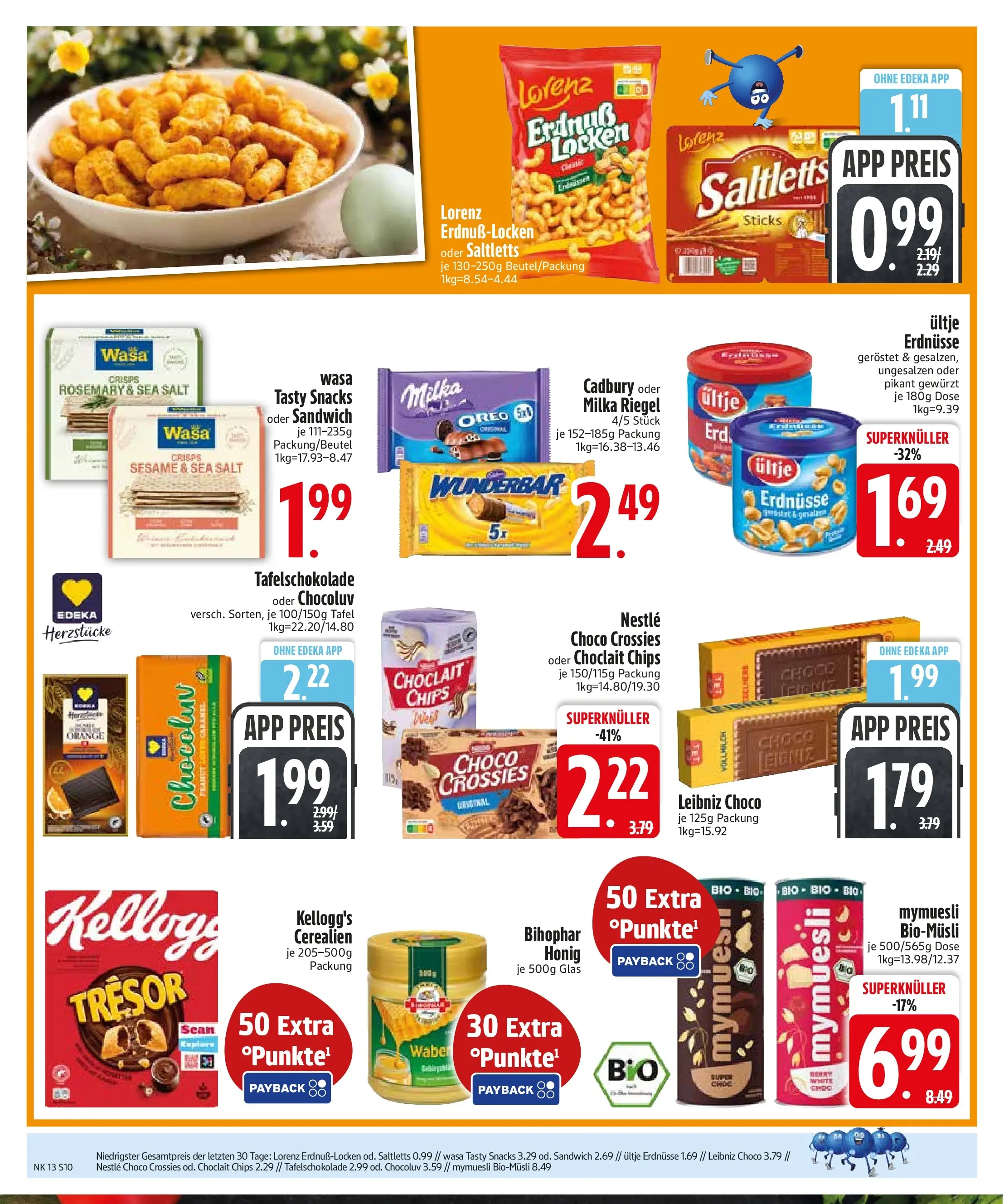 Edeka prospekt Vohburg	 (ab 22.03.2026) » Angebote Online | Seite: 12 | Produkte: Ultje erdnusse, Erdnüsse, Milka, Chips