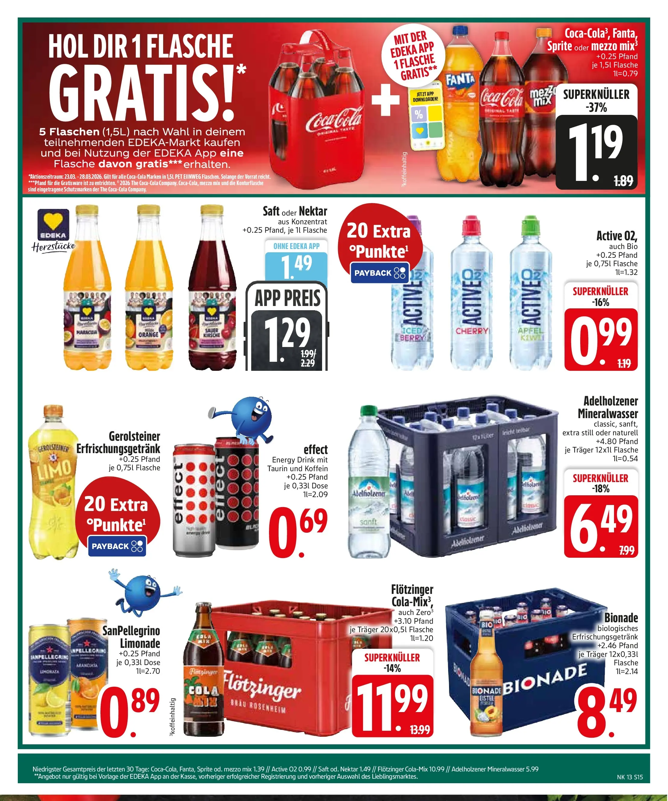 Edeka prospekt Vohburg	 (ab 22.03.2026) » Angebote Online | Seite: 17 | Produkte: Cola, Energy, Bionade, Saft