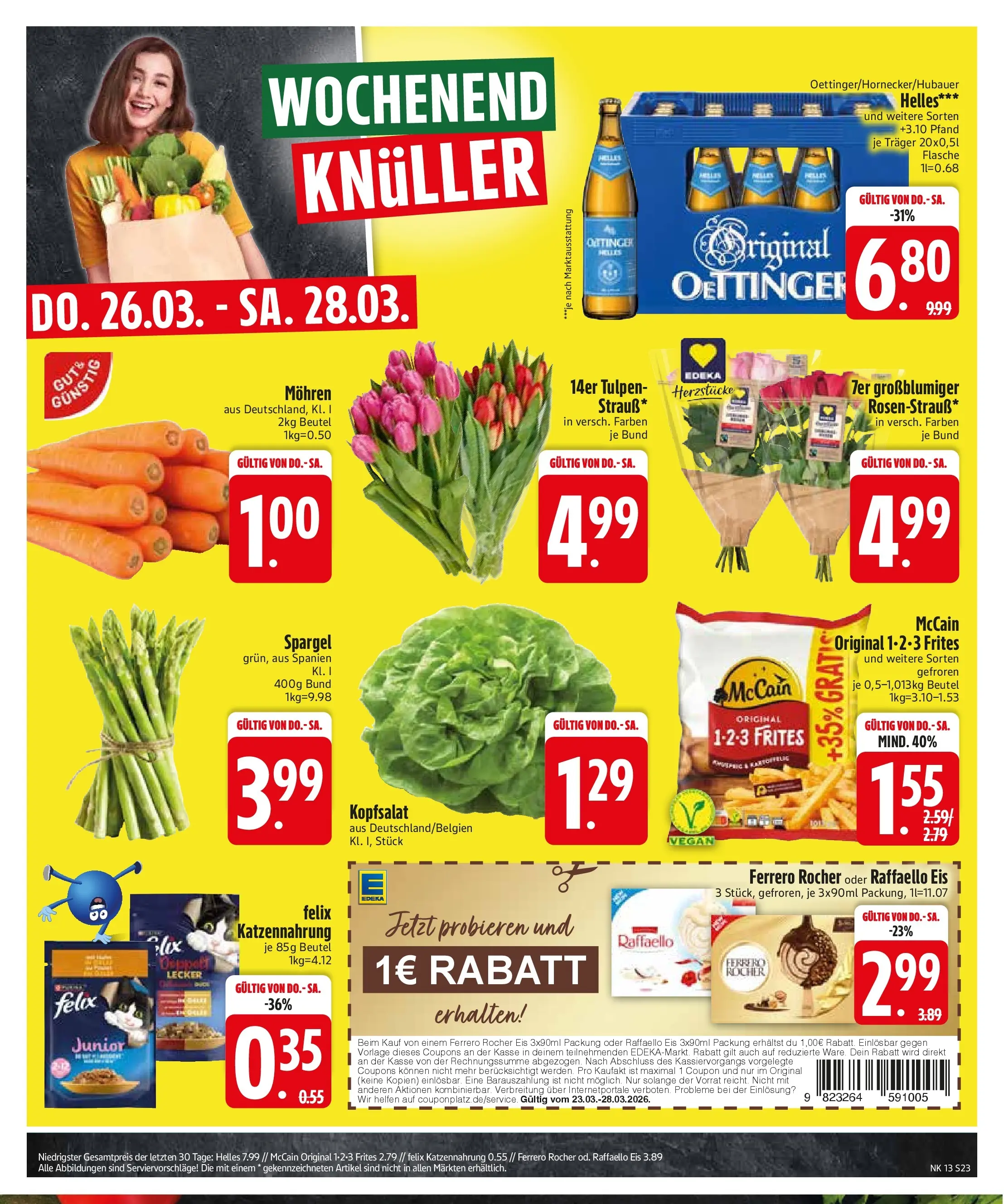 Edeka prospekt Vohburg	 (ab 22.03.2026) » Angebote Online | Seite: 25 | Produkte: Ferrero rocher, Oettinger, McCain, Grat