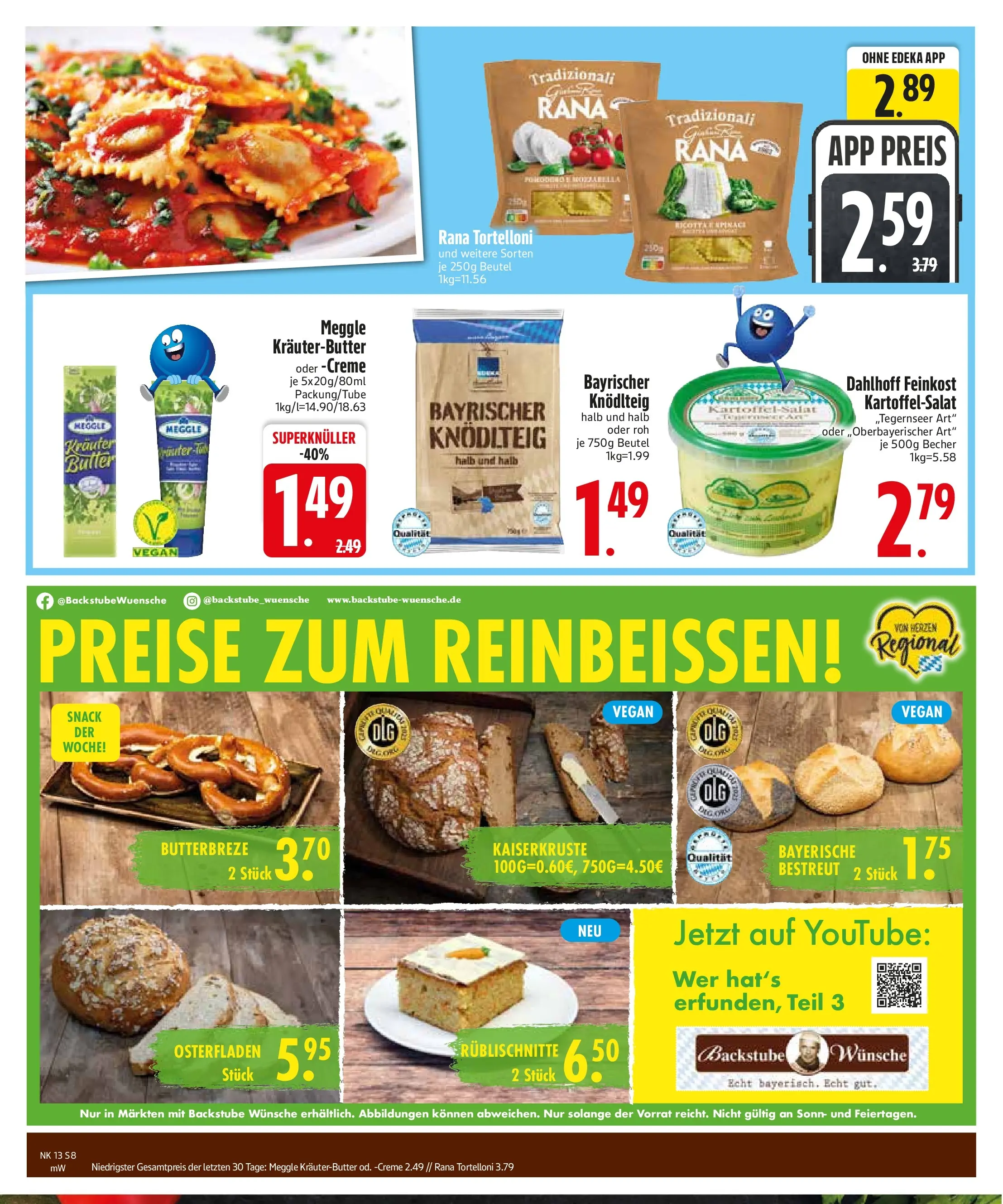 Edeka prospekt Vohburg	 (ab 22.03.2026) » Angebote Online | Seite: 10 | Produkte: Butter, Kräuterbutter, Creme, Pasta