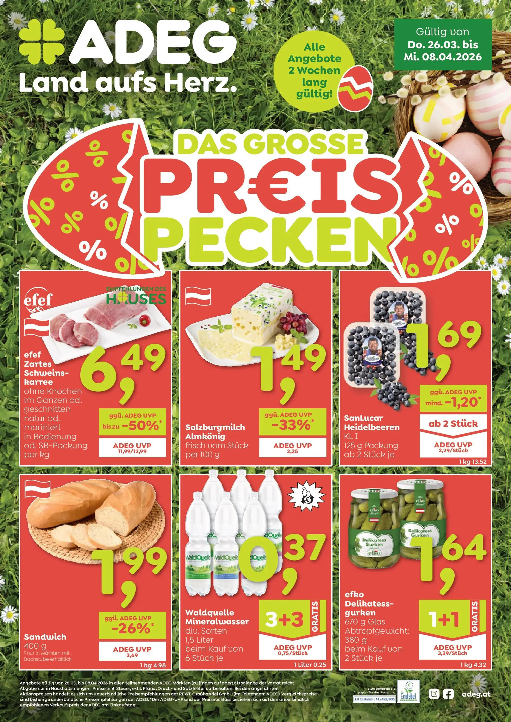 ADEG Weissenbach, Hermagor, Möderbrugg von 26.03.2026 - Aktuelle Angebote | Seite: 1 | Produkte: Gurken