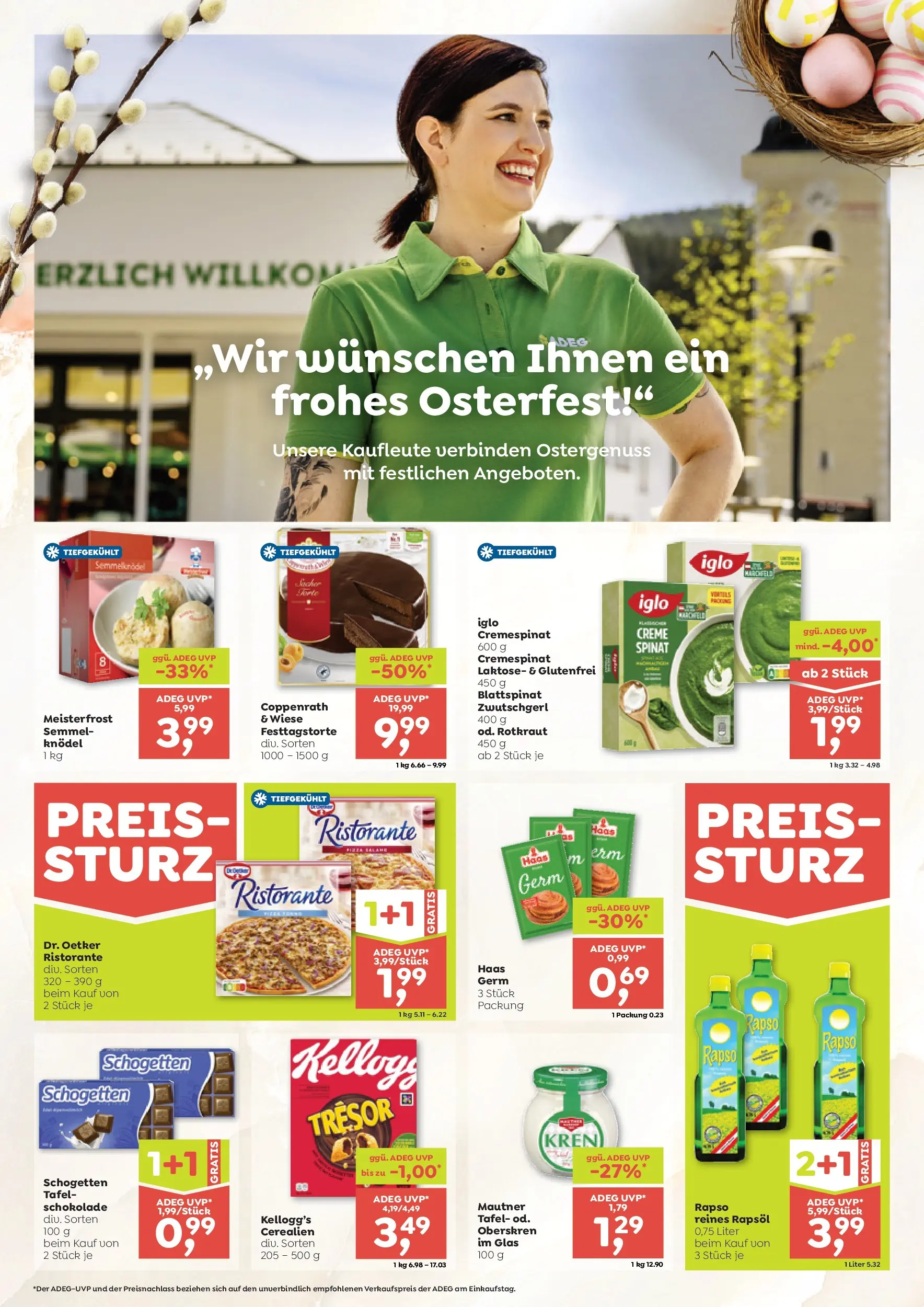 ADEG Sonntag, Laterns, Schoppernau von 26.03.2026 - Aktuelle Angebote | Seite: 4 | Produkte: Creme, Schokolade