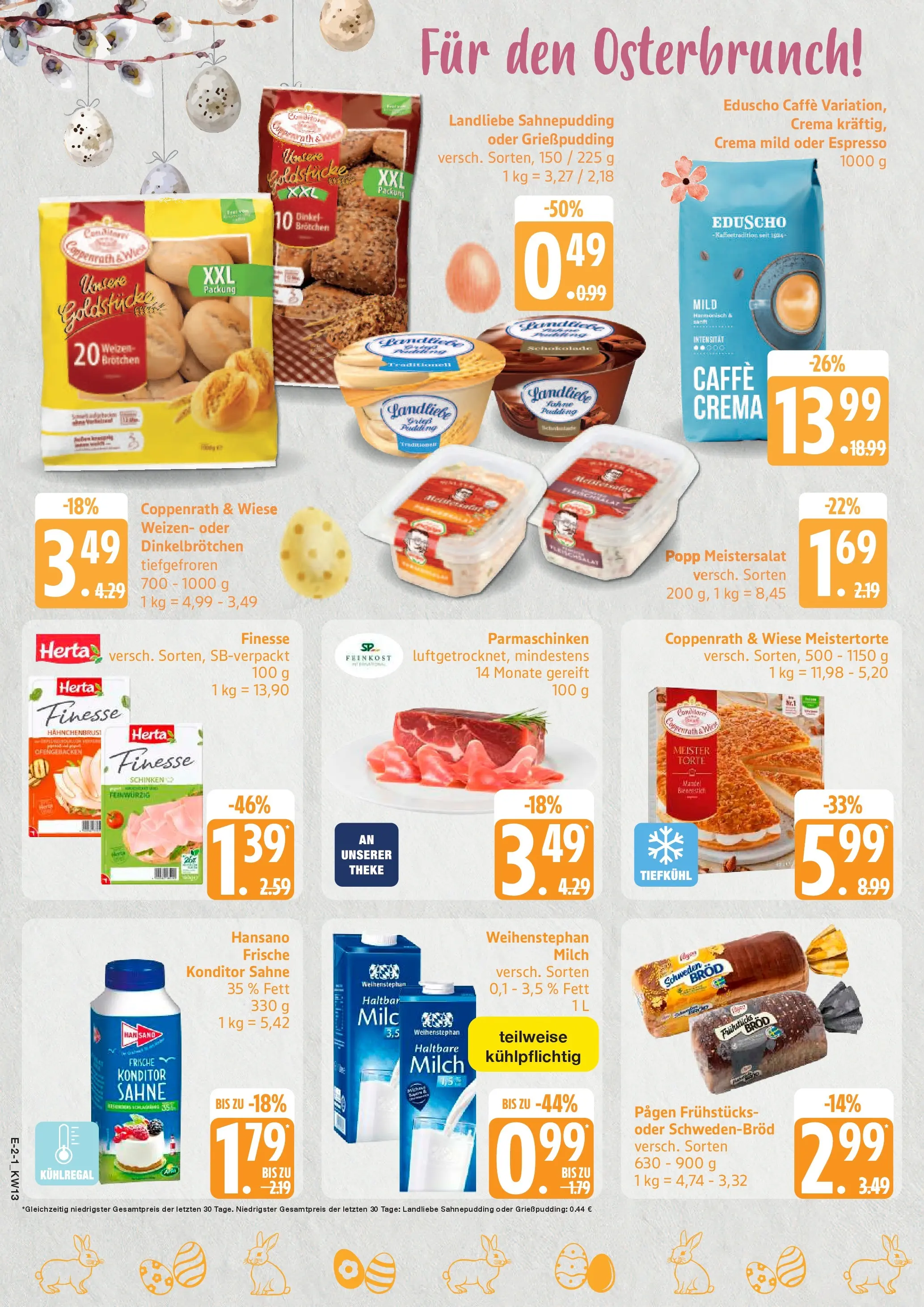 Edeka prospekt Rostock	 (ab 22.03.2026) » Angebote Online | Seite: 2 | Produkte: Theke, Schokolade, Sahne, Eduscho