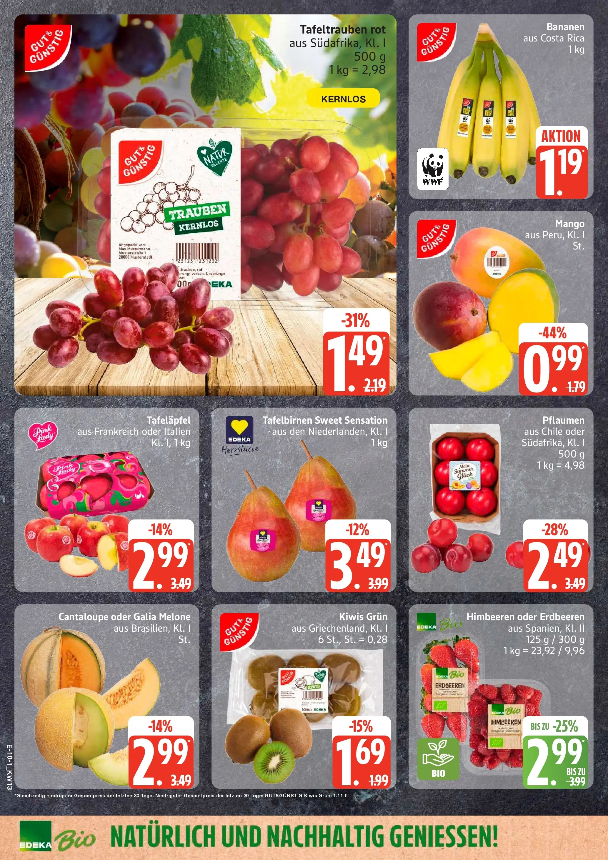 Edeka prospekt Rostock	 (ab 22.03.2026) » Angebote Online | Seite: 12 | Produkte: Himbeeren, Pflaumen, Bananen, Melone