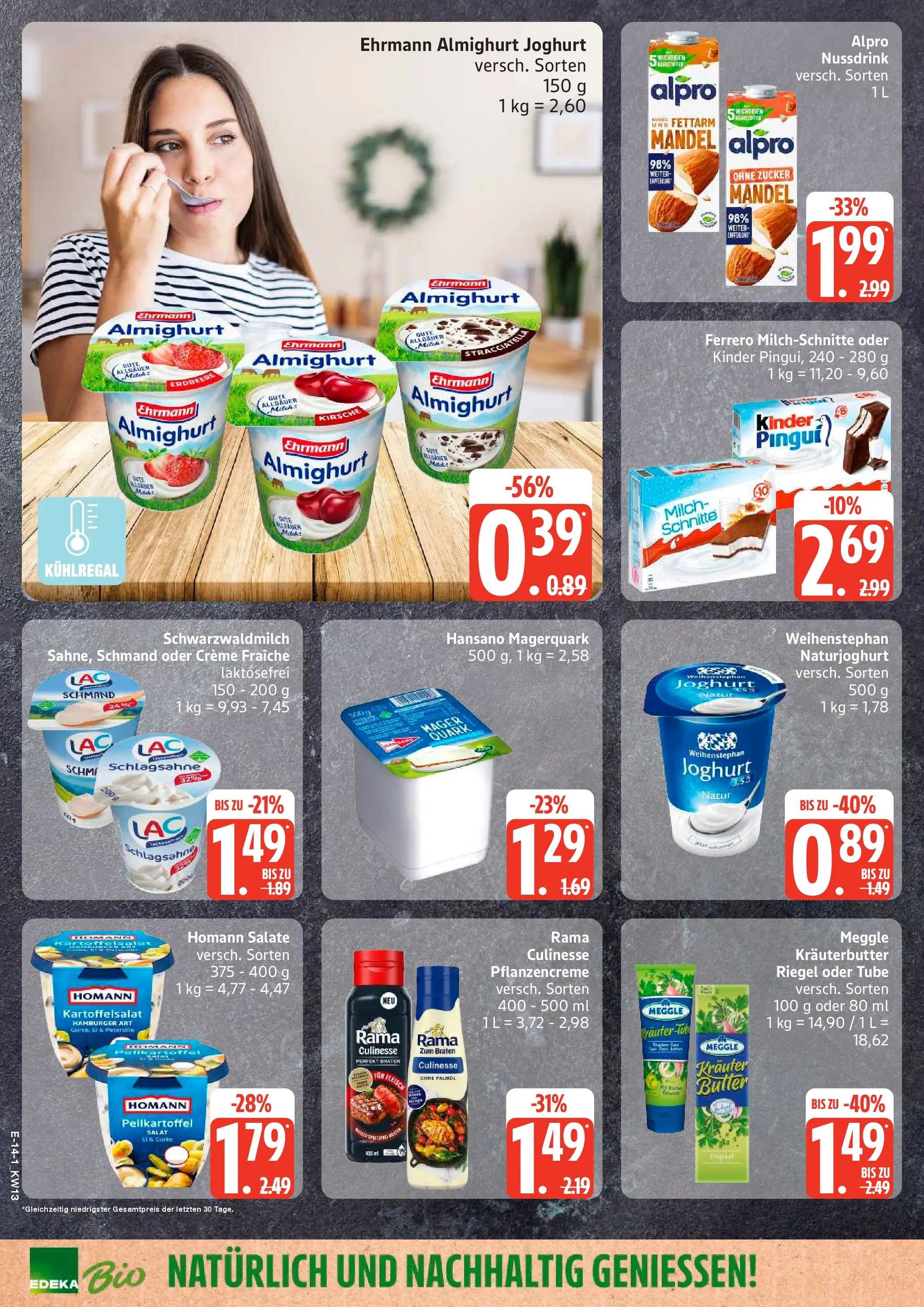 Edeka prospekt Rostock	 (ab 22.03.2026) » Angebote Online | Seite: 16 | Produkte: Rama, Butter, Joghurt, Salat