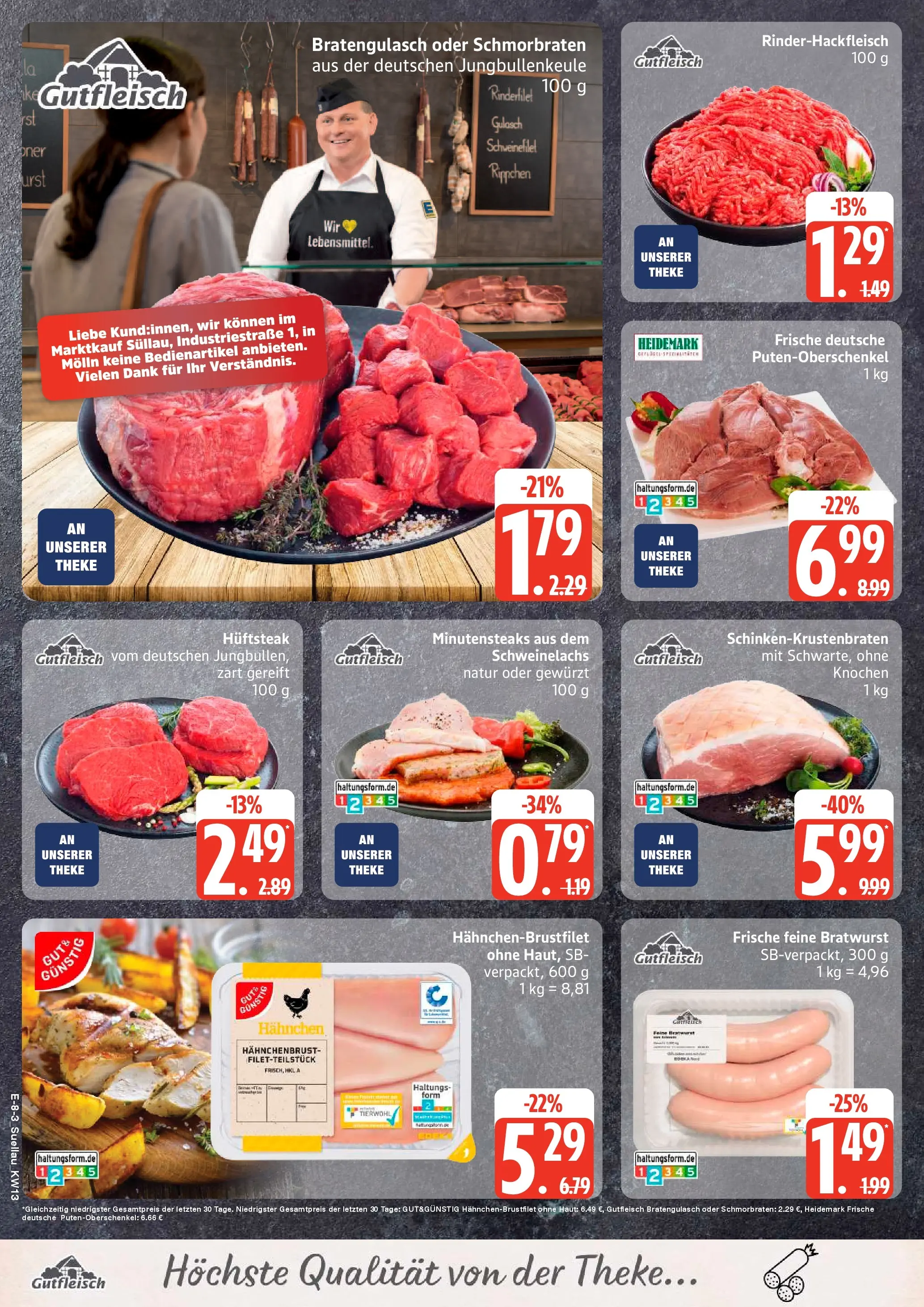 Edeka prospekt Ratzeburg	 (ab 23.03.2026) » Angebote Online | Seite: 8 | Produkte: Toner, Theke, Schweinefilet, Gulasch